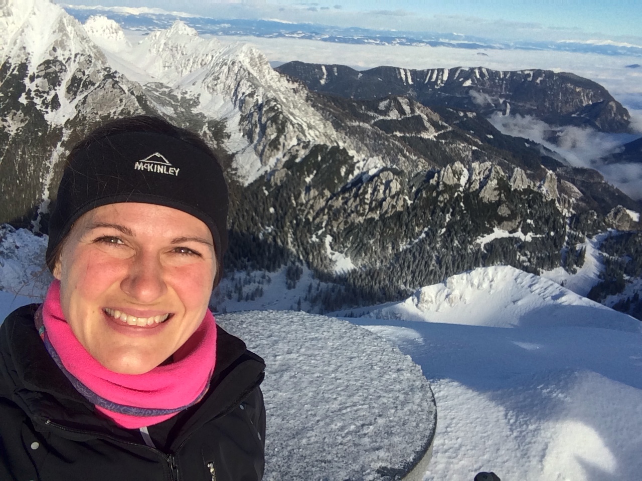 After a three-hour hike and 1,371 meters (4,498 feet) of elevation gain, I was proud to be standing again at the top of Mt. Begunjščica.