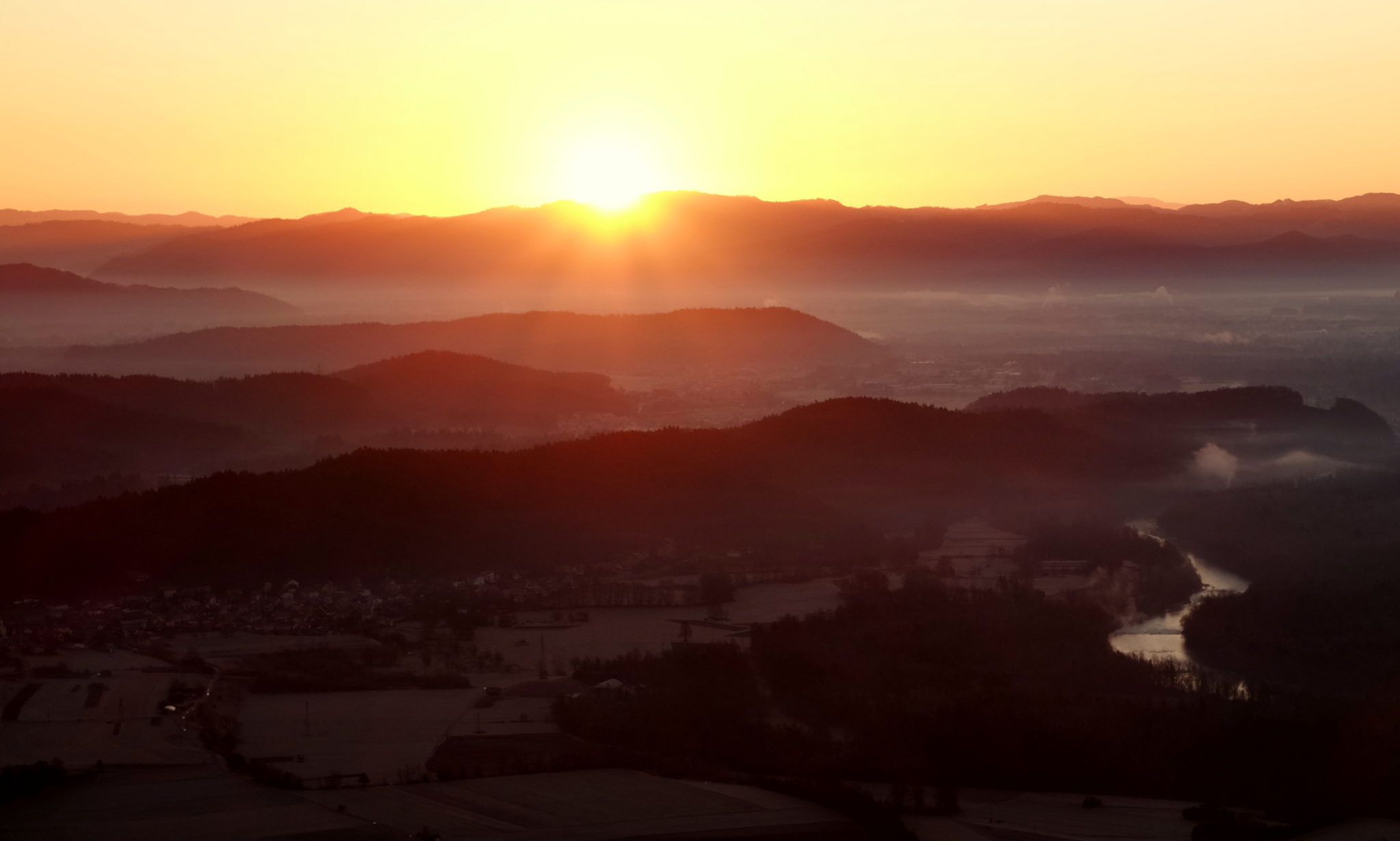 Sunrise on Šmarna gora