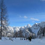 Backcountry skiing in the Valley of Mrzle vode (Valle di Riofreddo)