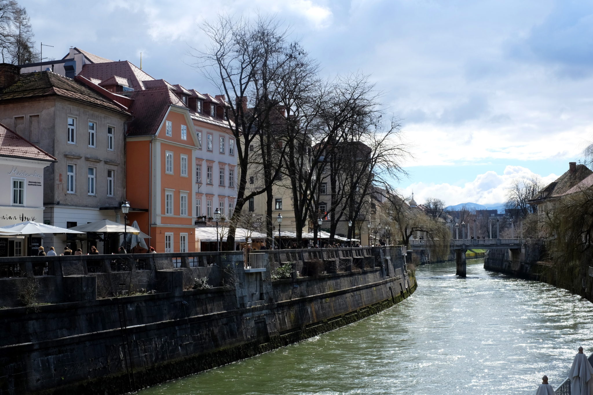 What’s up next? A quiet afternoon stroll to the vibrant Ljubljanica embankment called Špica and from there to the wooded slopes of Golovec. Photo by: Exploring Slovenia.