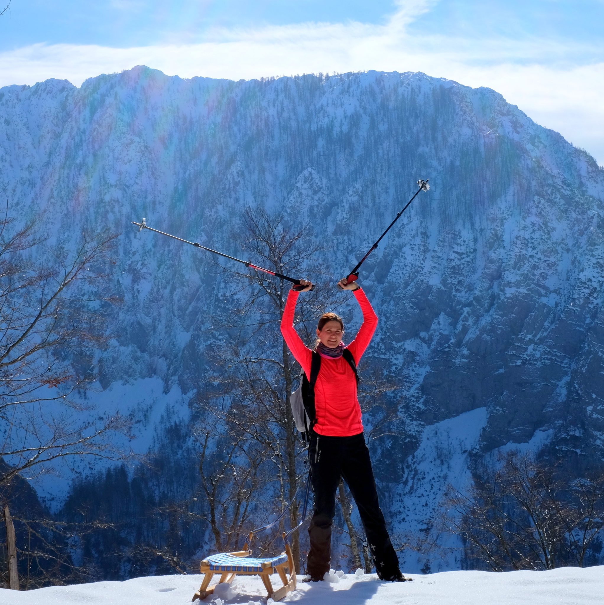 A beautiful day in the mountains. On the way to the Ljubelj Pass.