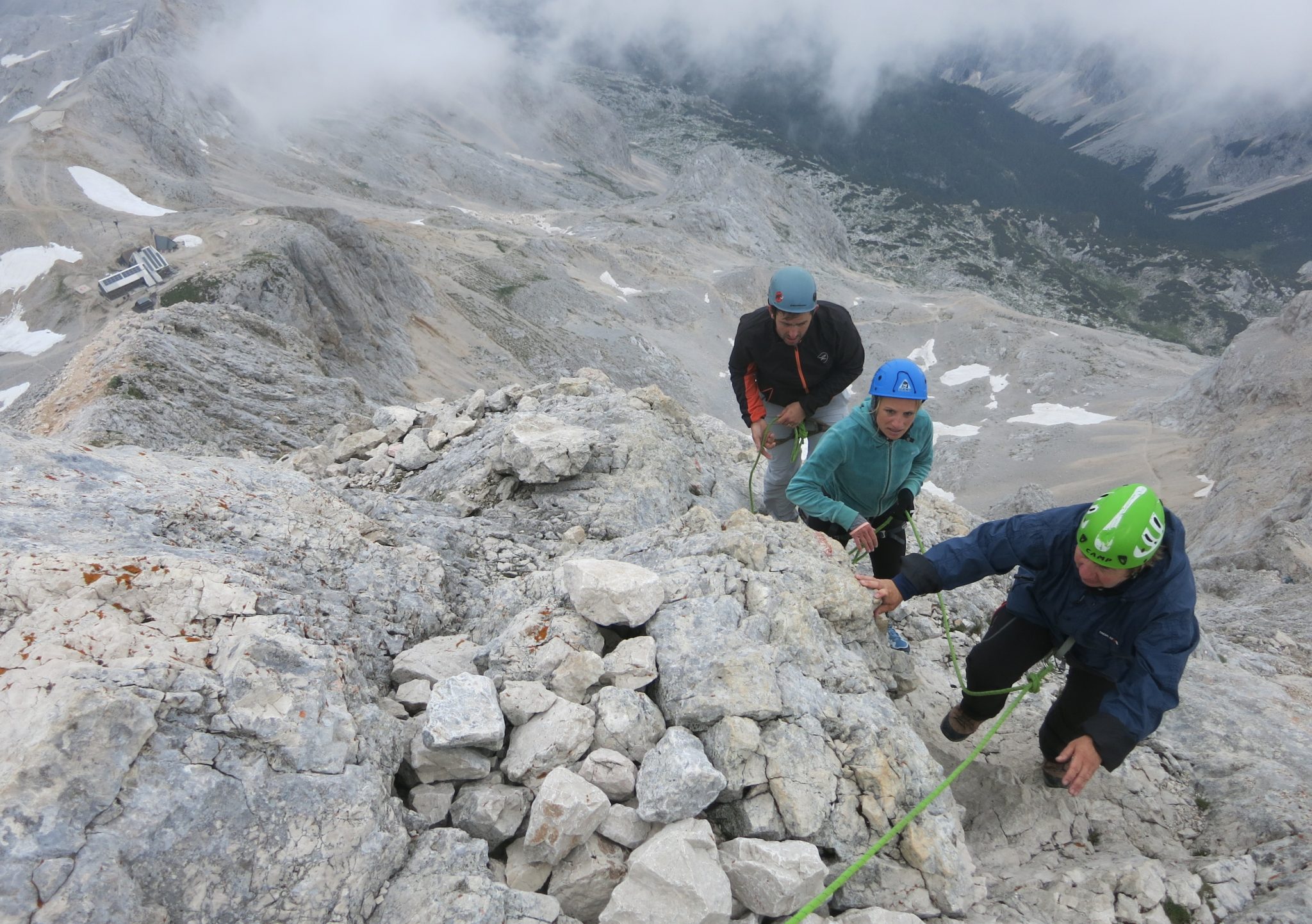 Climbing Triglav from the Planika mountain hut