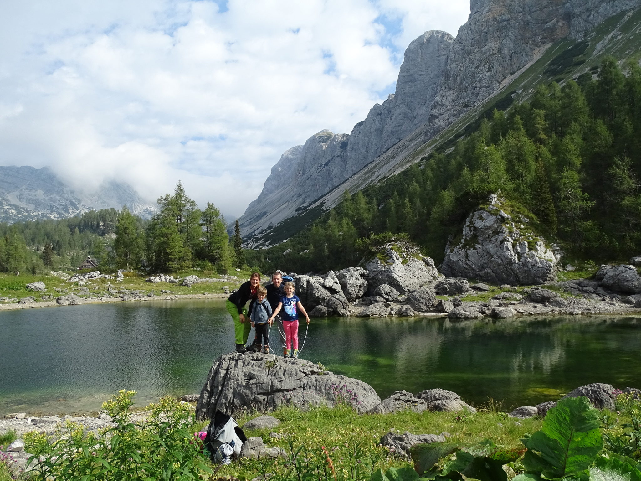 The four of use posing at the Double Lake