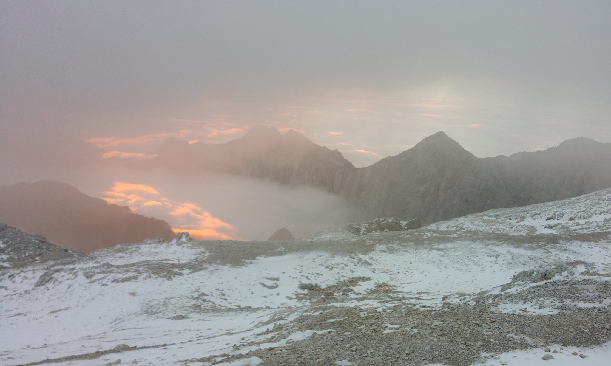 Sunrise as seen from Kredarica