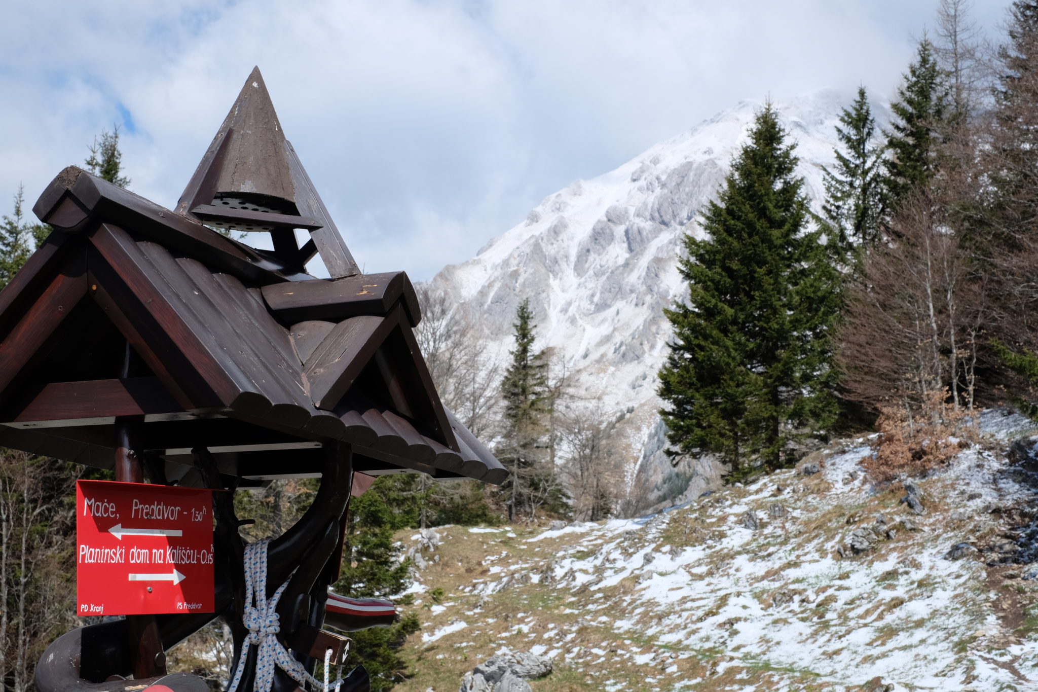 Storžič from the trail to Bašeljski vrh; photo by Exploring Slovenia