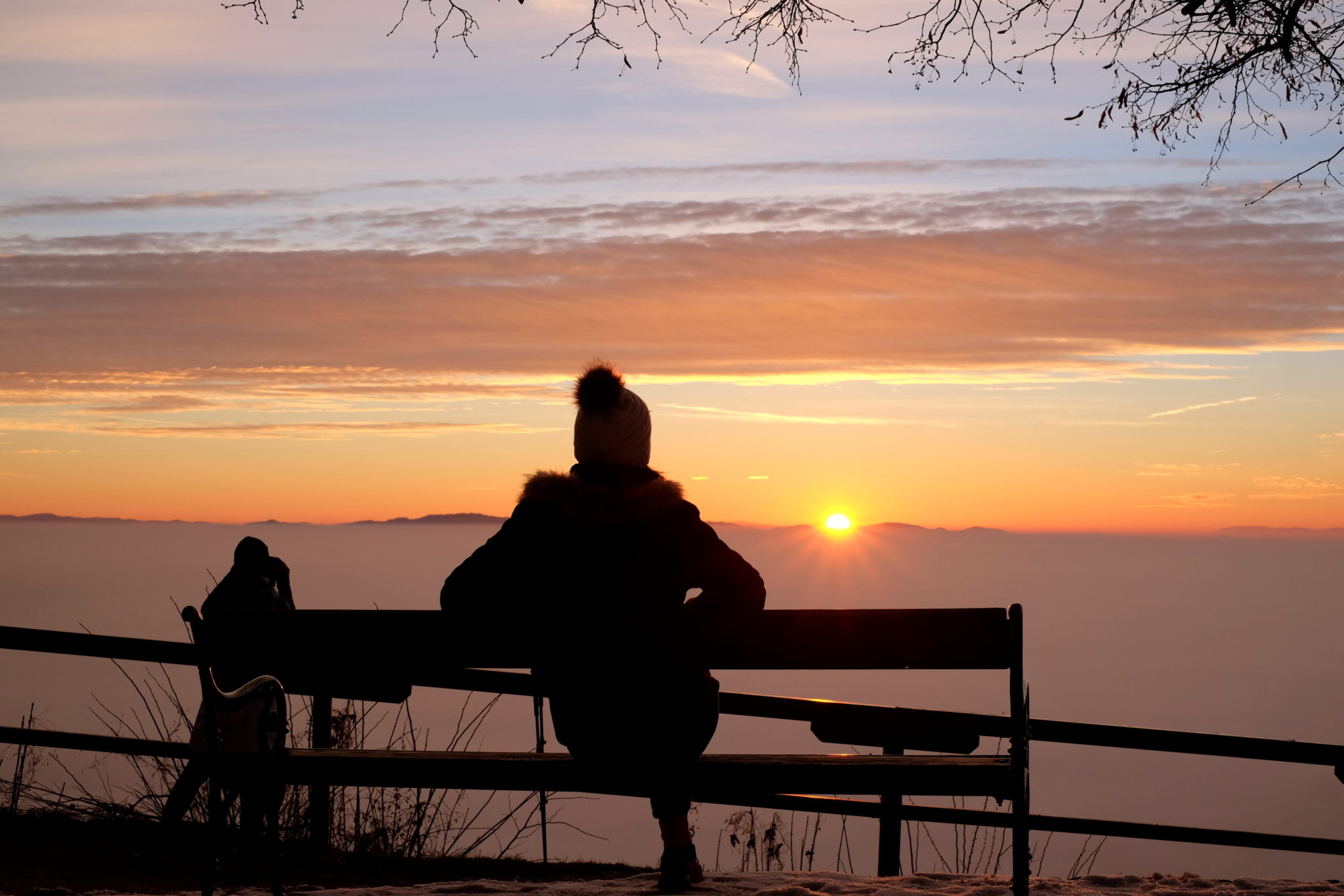 Enjoying the view from Šmarna Gora for sunrise