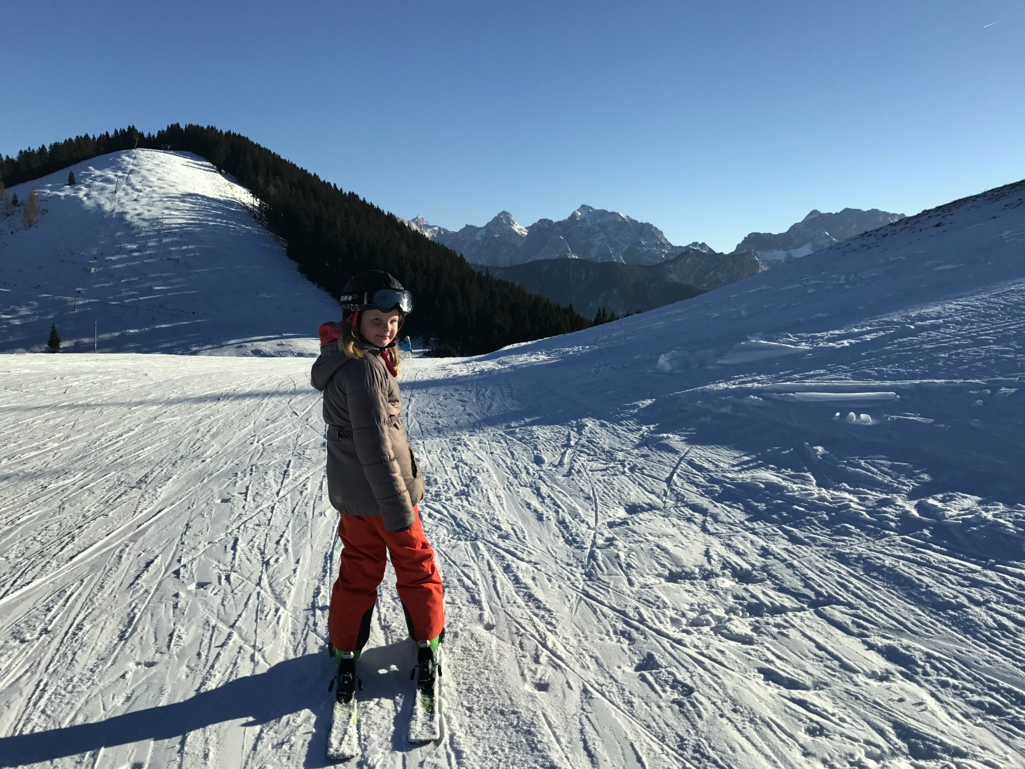 Skiing at the Arnoldstein ski center