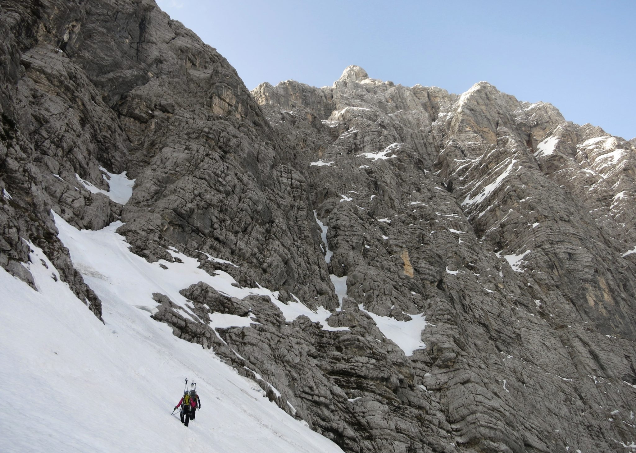 Climbing Triglav North Face, the Slovenska route (Slovenska smer)