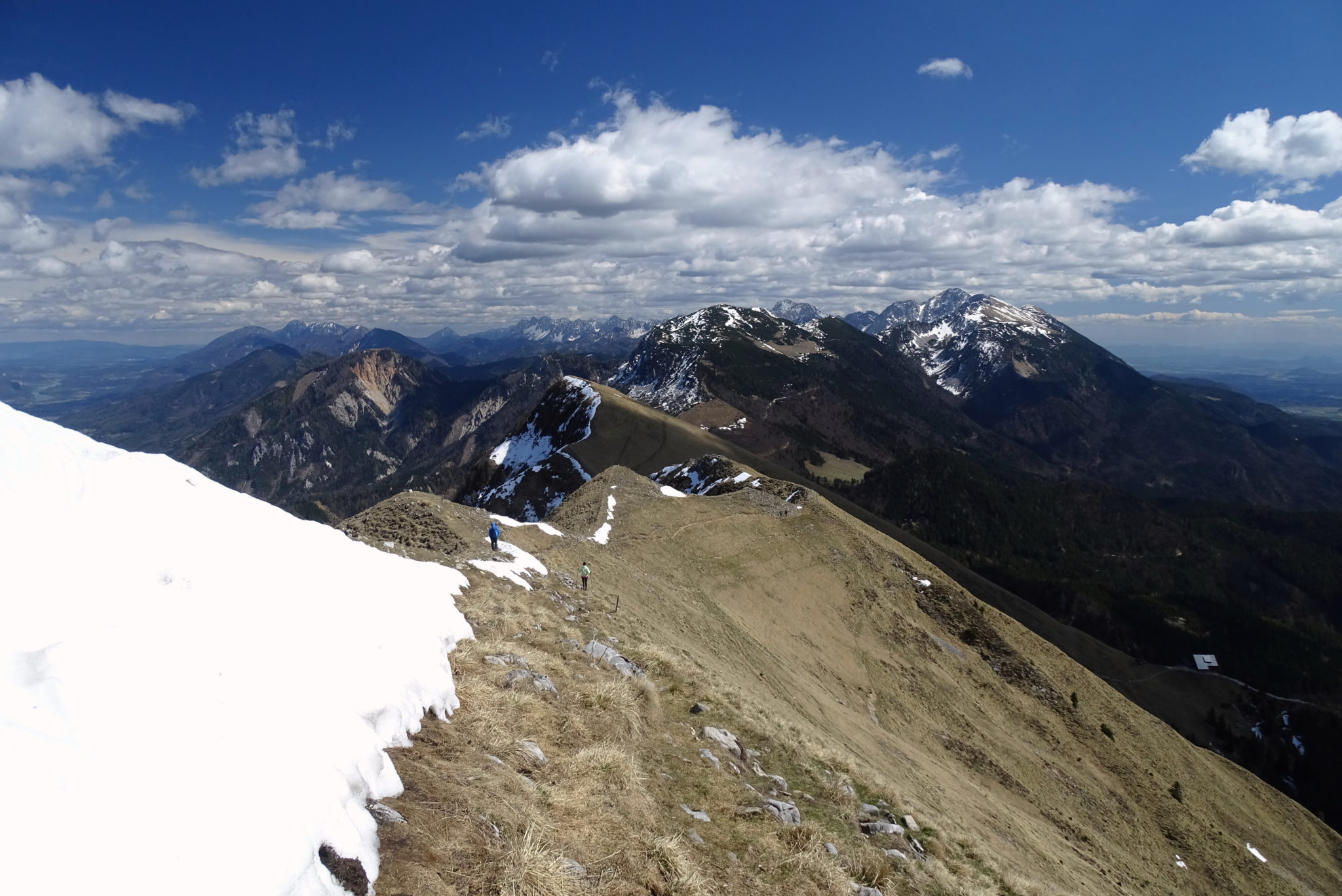 View from Golica, Slovenia, towards the Eastern Karawanks.