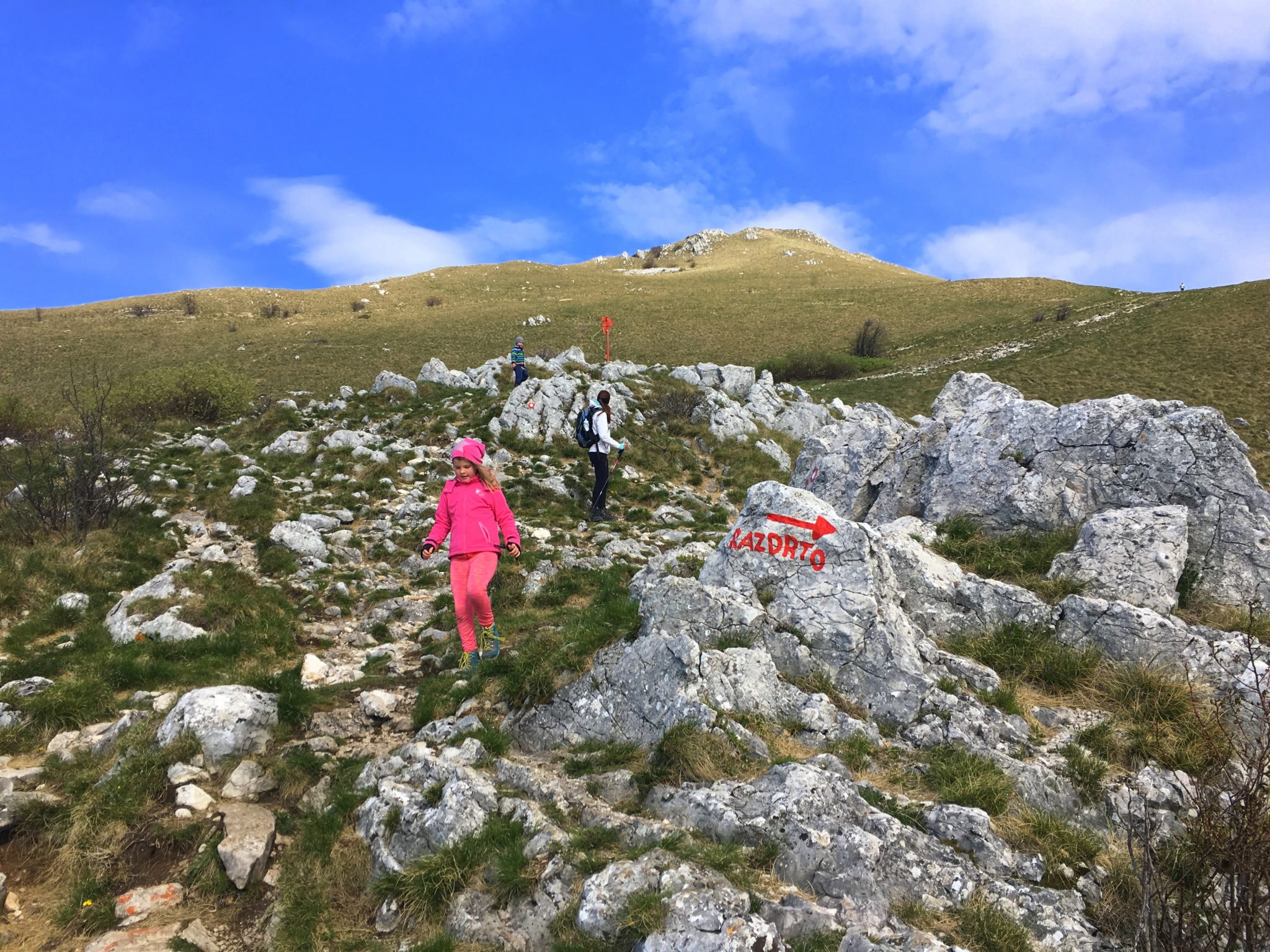 Outdoor kids in the mountains