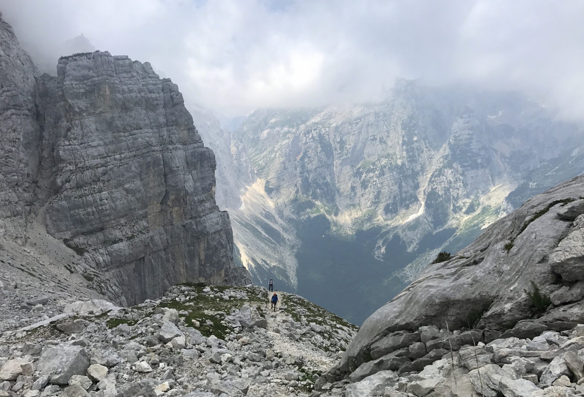 Climbing up to Triglav over the Prag Route