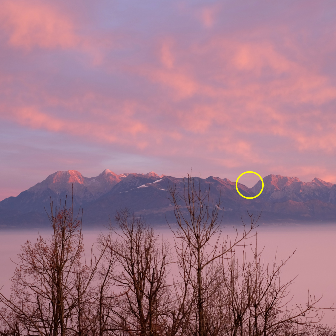 Alps seen from Ljubljana, Slovenia