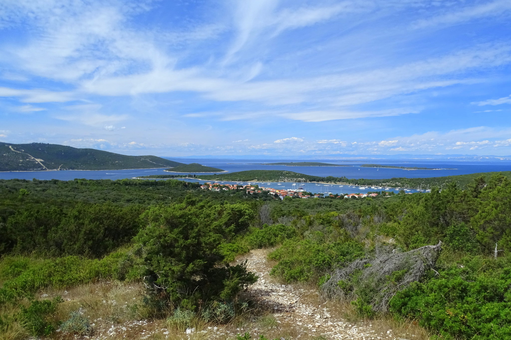 View of the Ilovik village