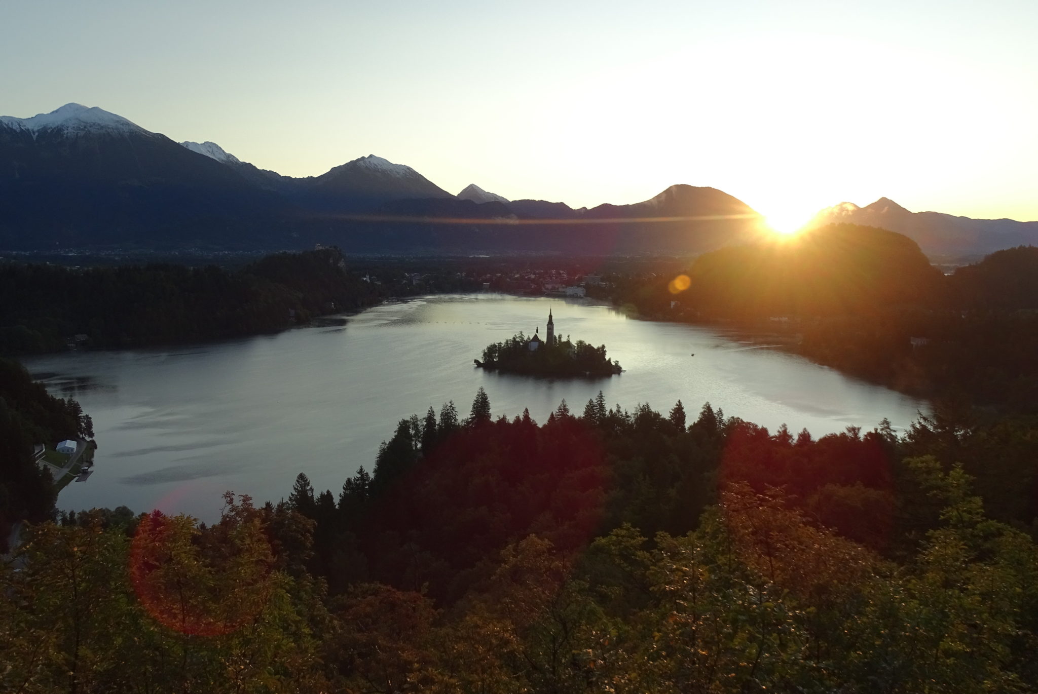 Bled for sunrise from Ojstrica