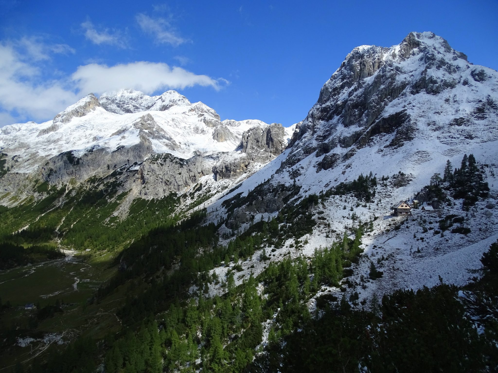 Vodnik Hut beneath Triglav