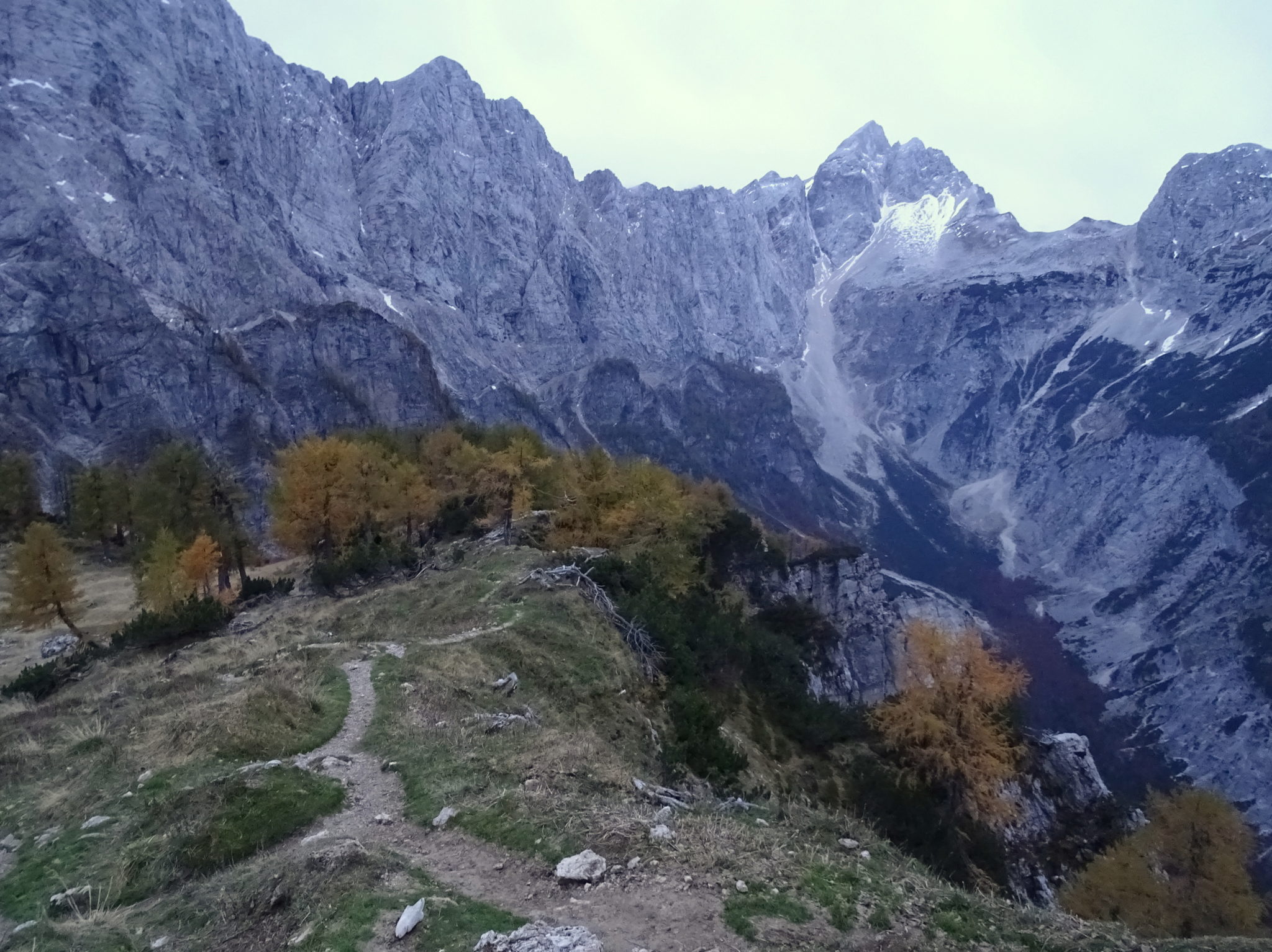 Jalovec from the top of Slemenova Špica in early morning