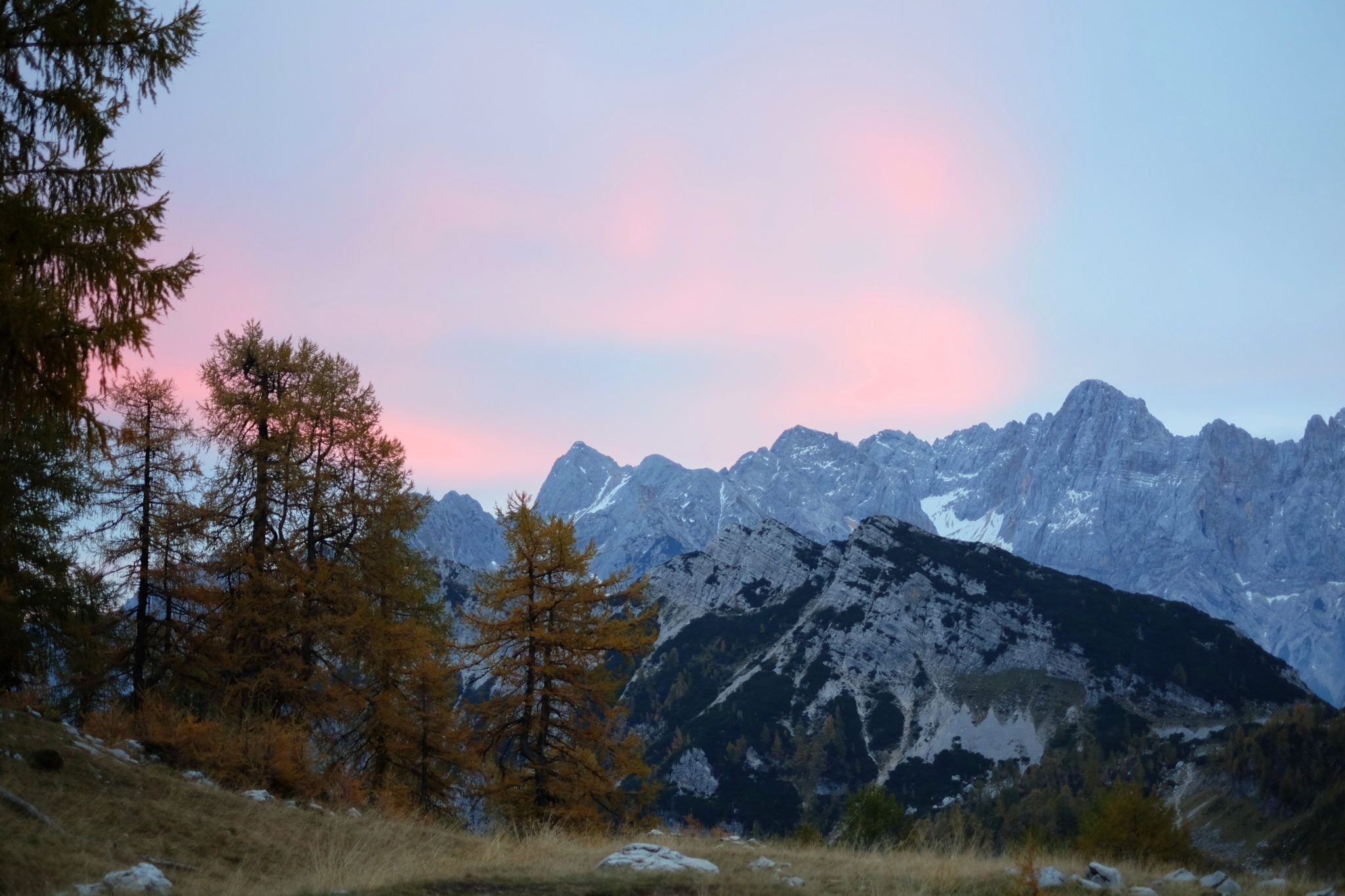 Sunrise in the Julian Alps