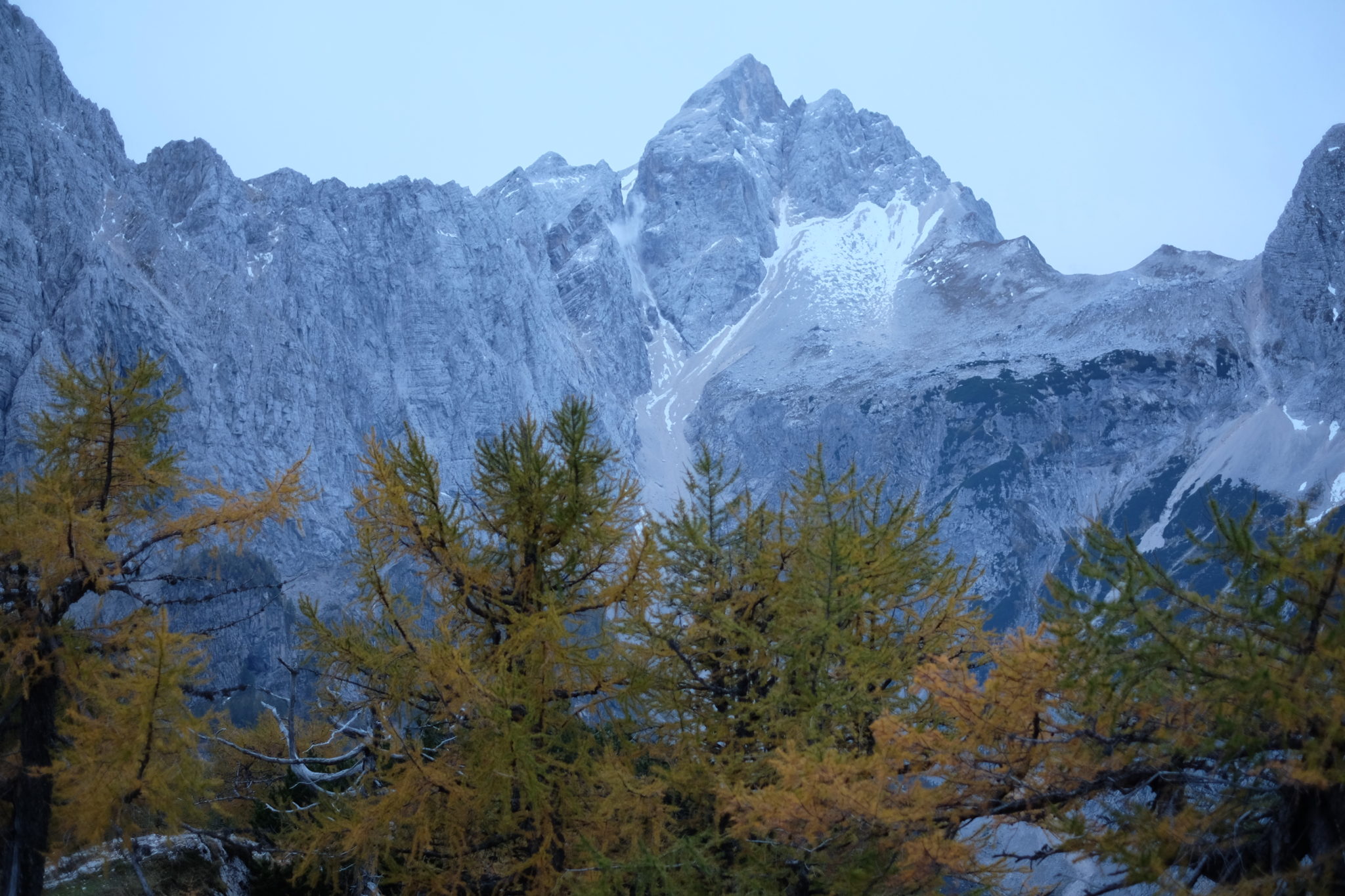 Jalovec in early morning, Julian Alps above Kranjska Gora, Slovenia