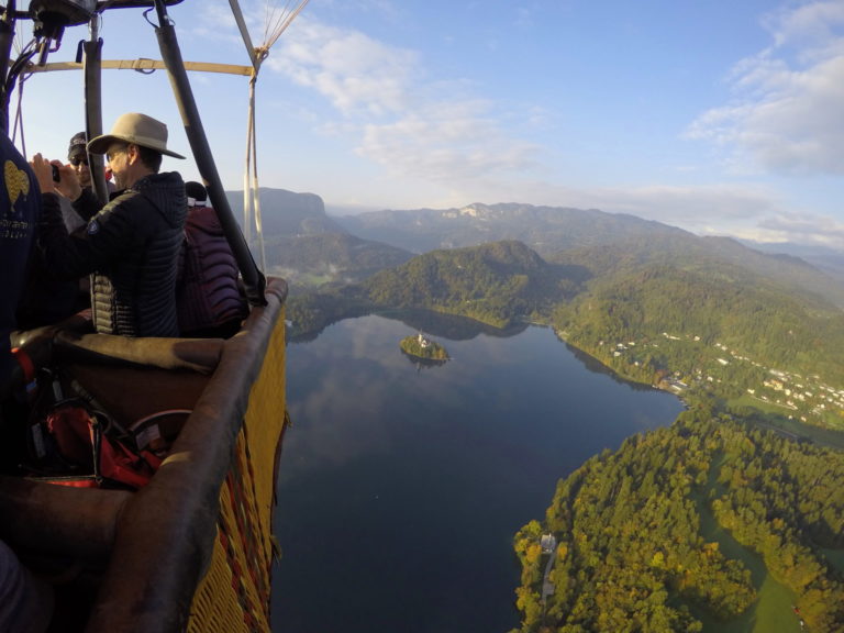 As spectacular as it gets: ballooning over Bled, Slovenia; flying over Lake Bled