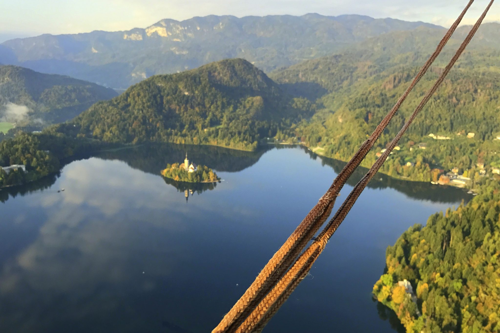 Aerial view of Lake Bled, Slovenia