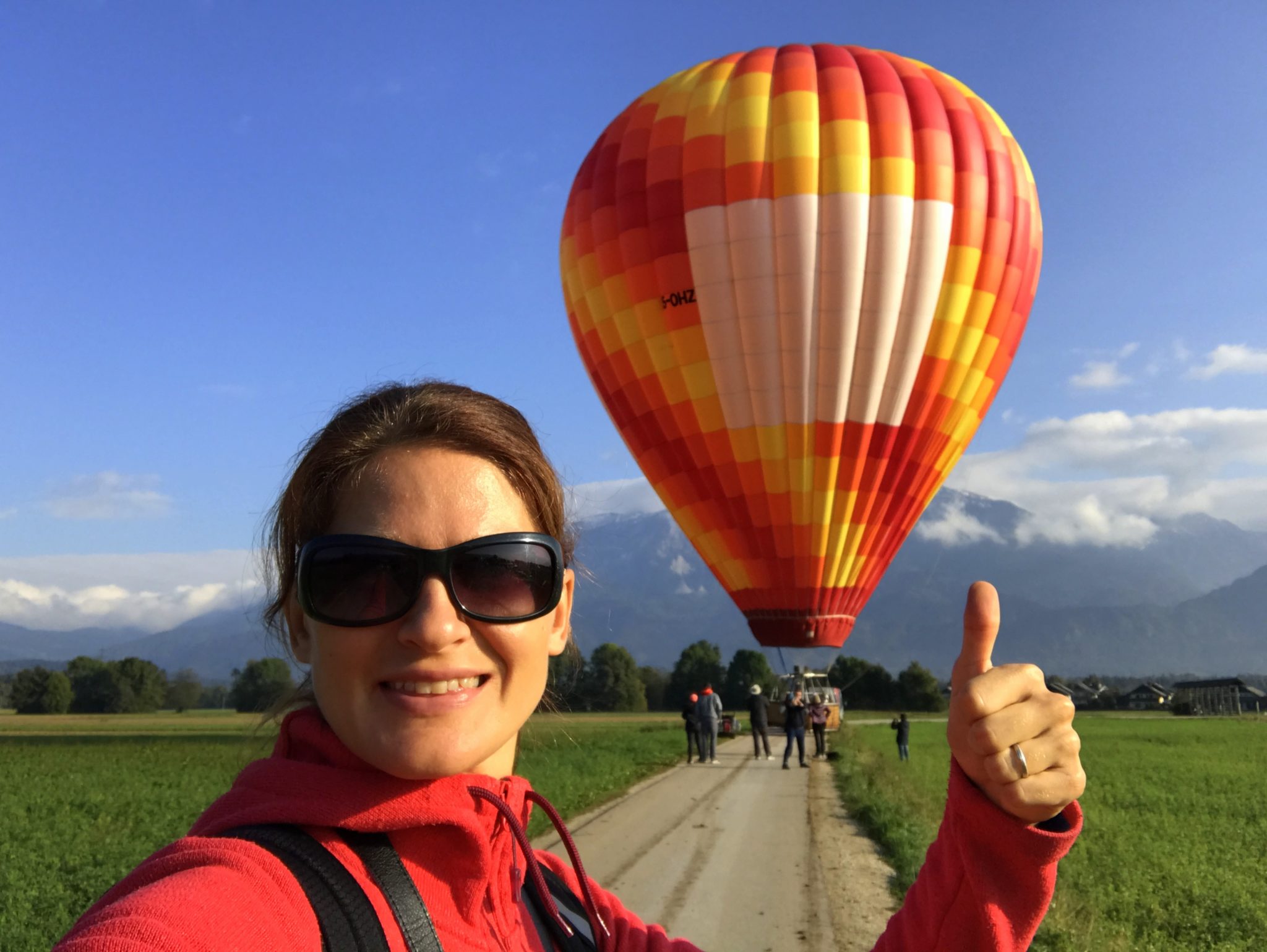 I love ballooning in Slovenia, over Lake Bled