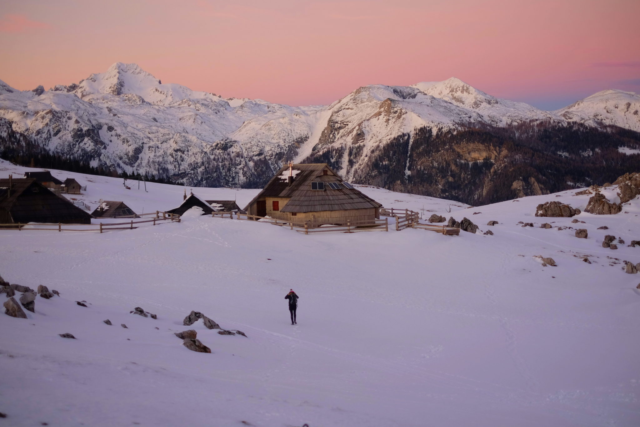 Velika Planina for sunset, Central Slovenia