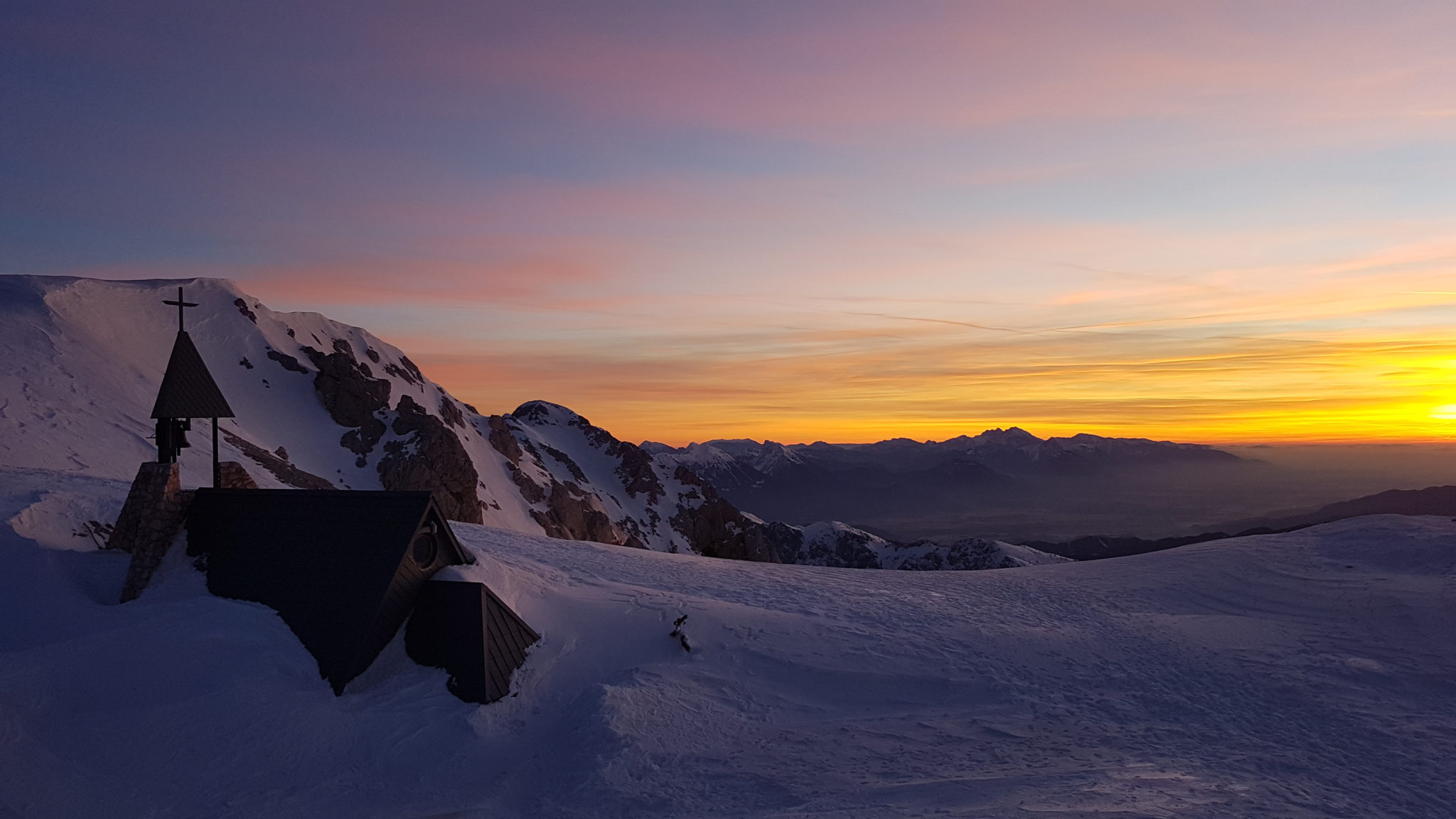 Kredarica for sunrise, Julian Alps, Triglav, Slovenia