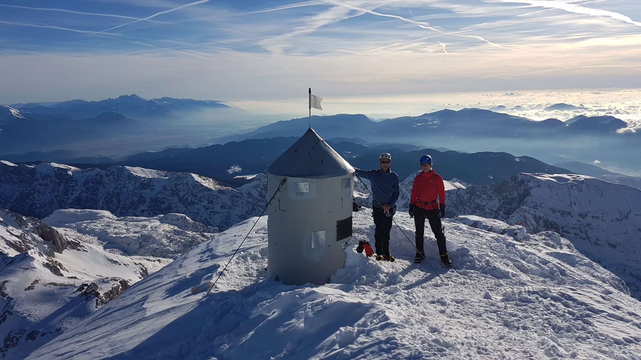 At the top of Triglav, the highest mountain of Slovenia