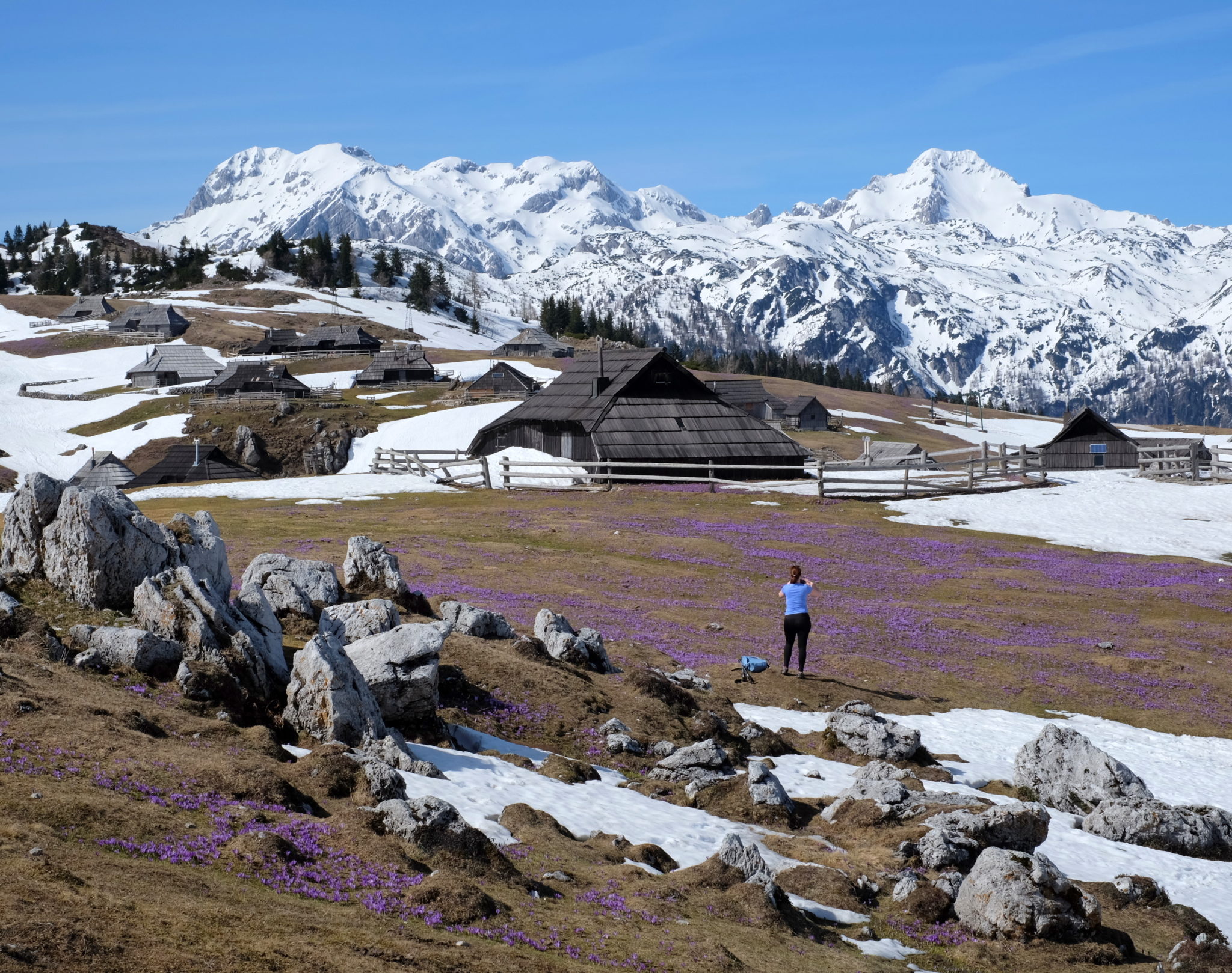 Velika Planina in spring, Central Slovenia