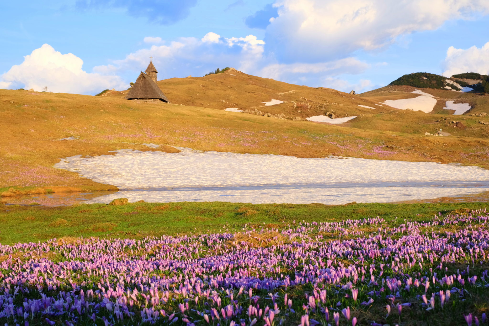 The Chapel of Our Lady of the Snow (Kapela Marije Snežne) on Velika Planina