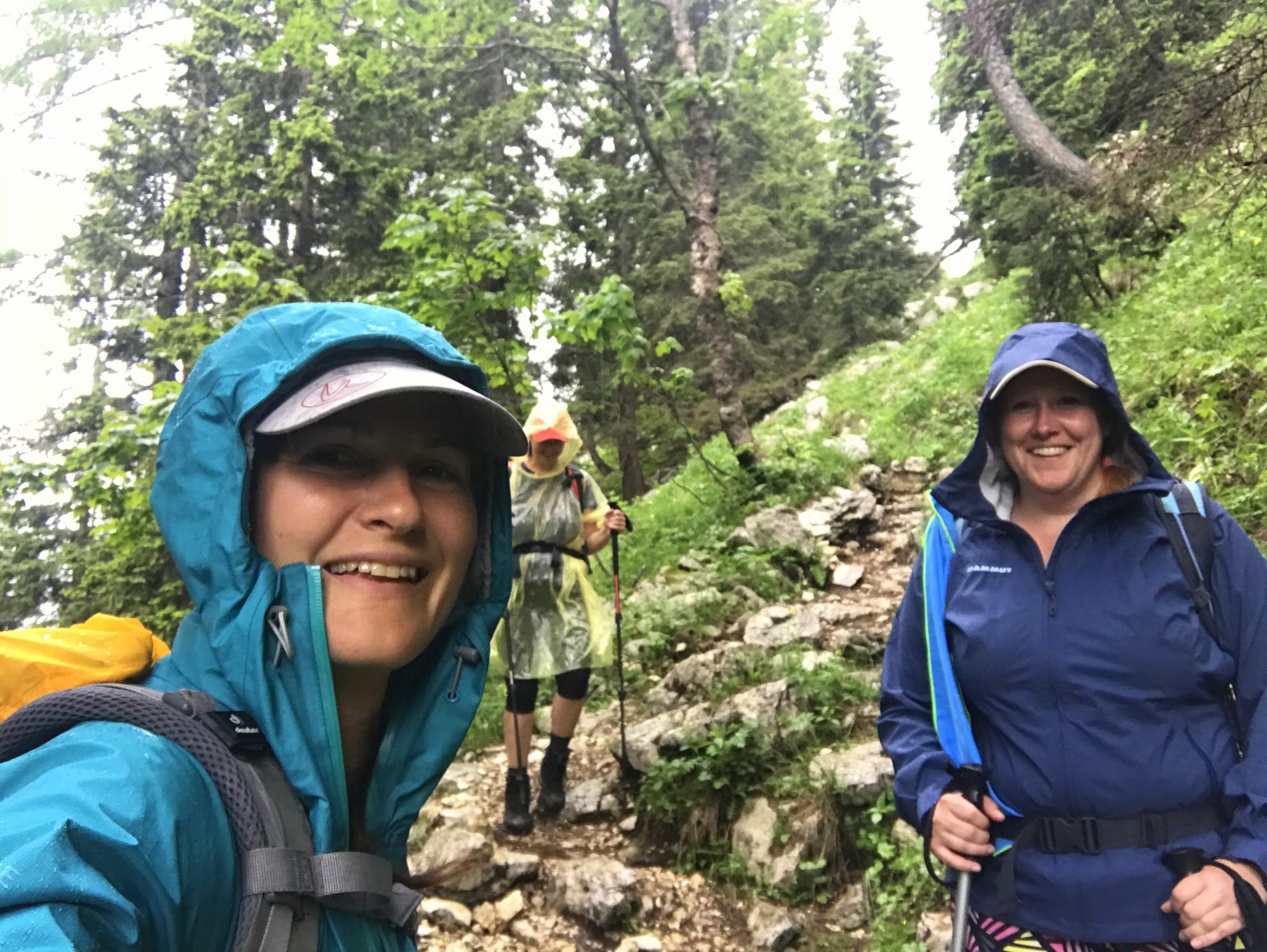 Caught in the rain while hiking, Slovenia