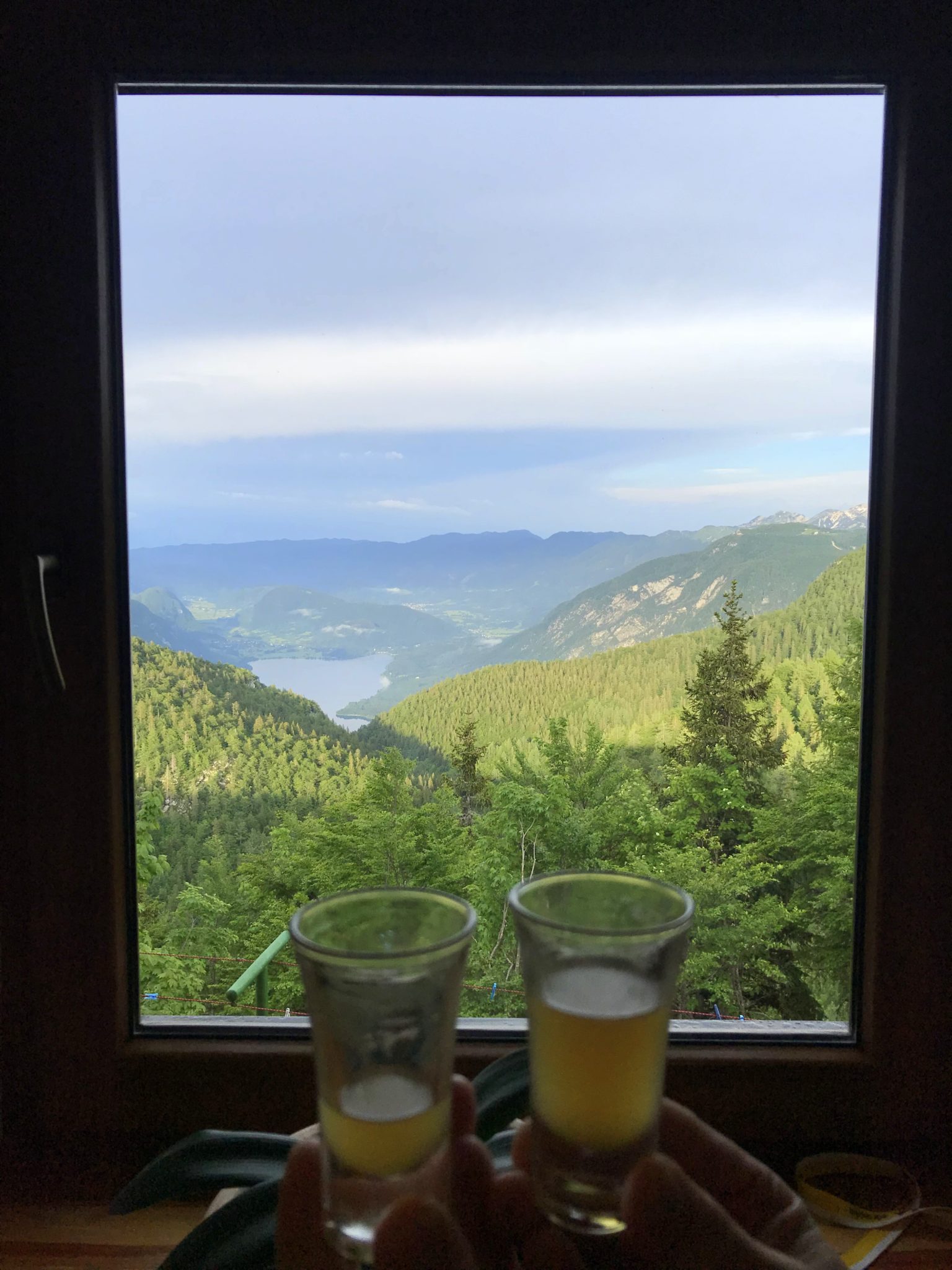 Overlooking Lake Bohinj from the Komna Hut