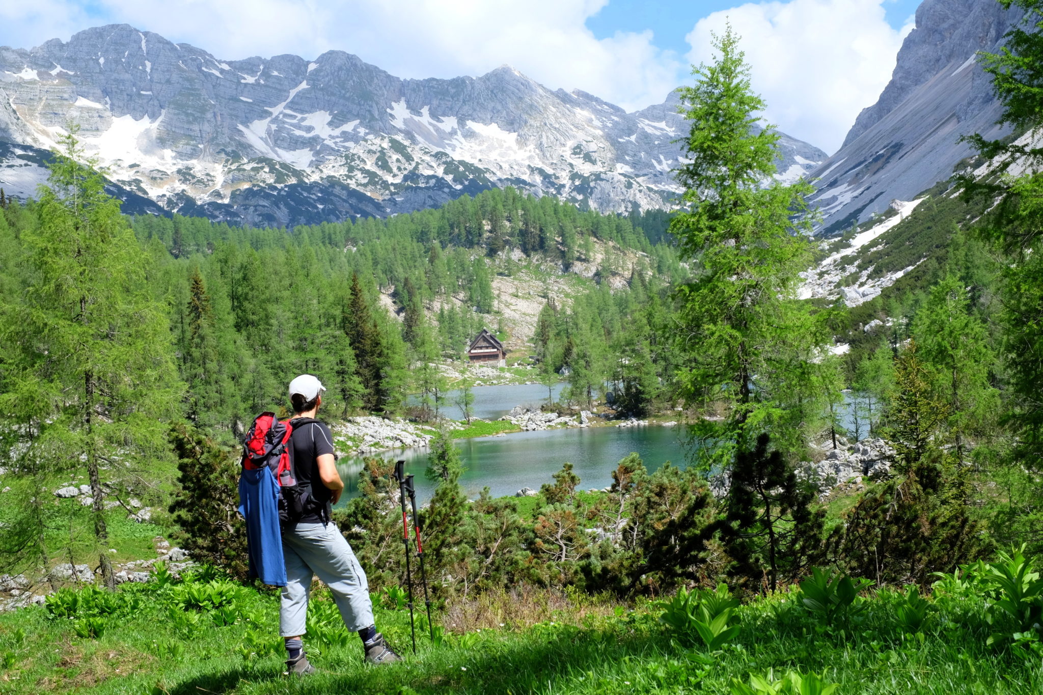 Overlooking the Double Lake, Trigav Lakes