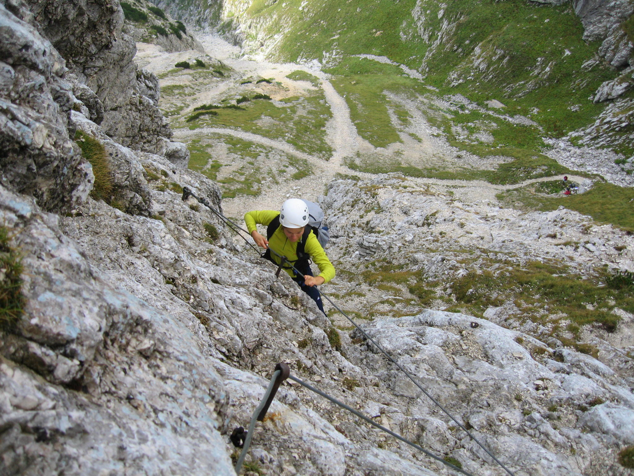 Čez Plemenice, the Bamberg Route to Triglav, crossing Triglav North Face