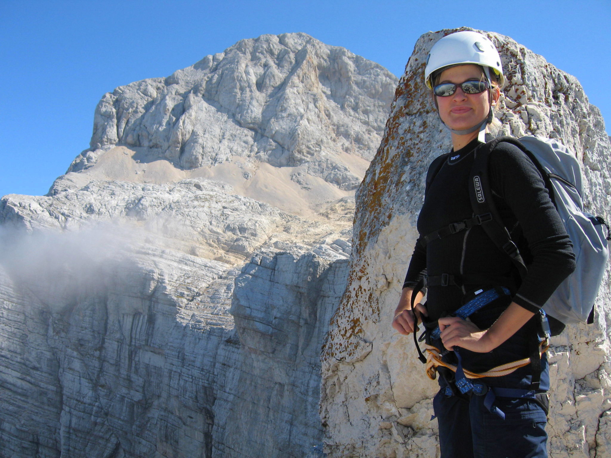 Čez Plemenice, the Bamberg Route to Triglav, crossing Triglav North Face