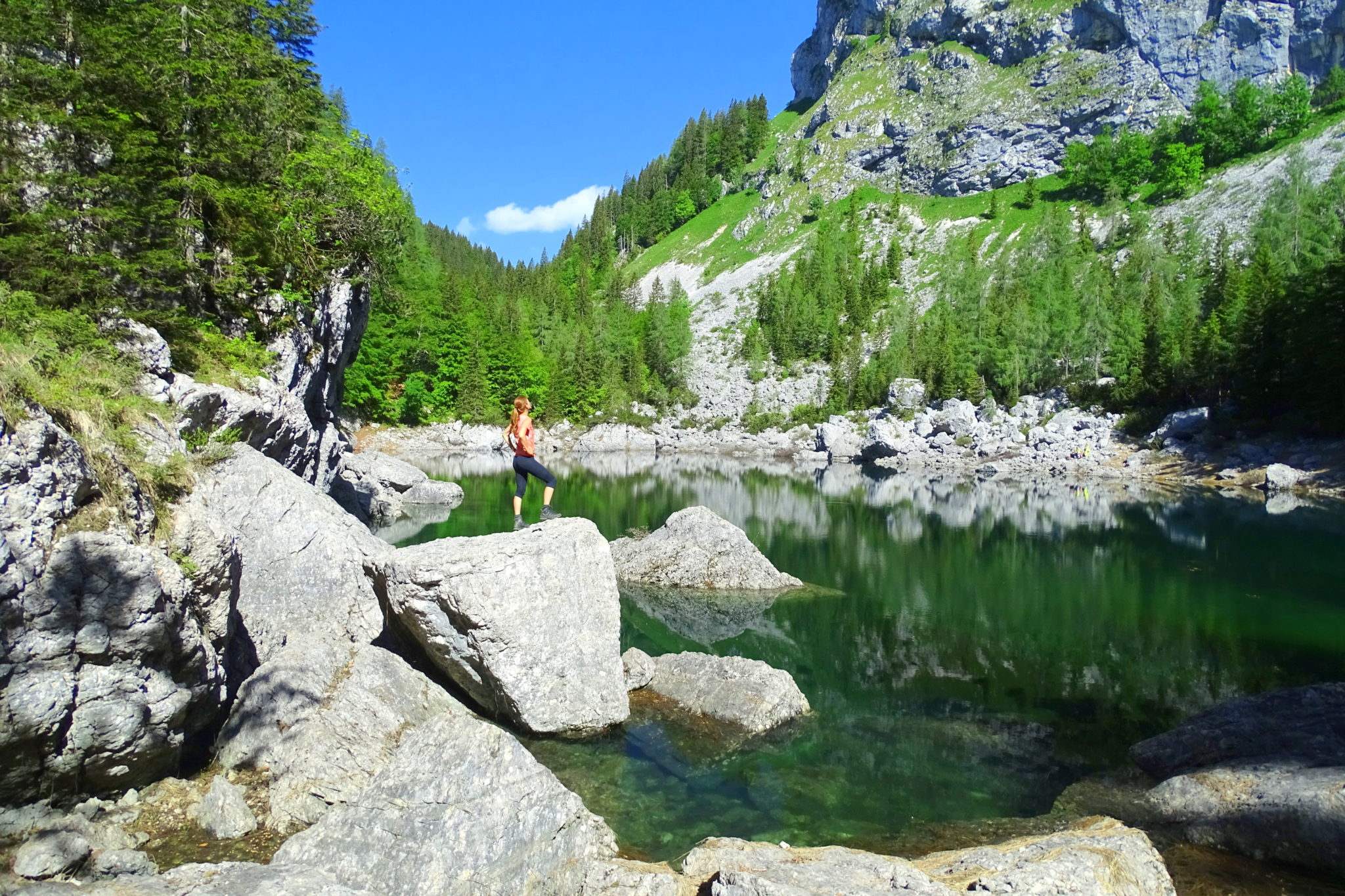The Black Lake, Triglav Lakes, Julian Alps, Slovenia, above Lake Bohinj