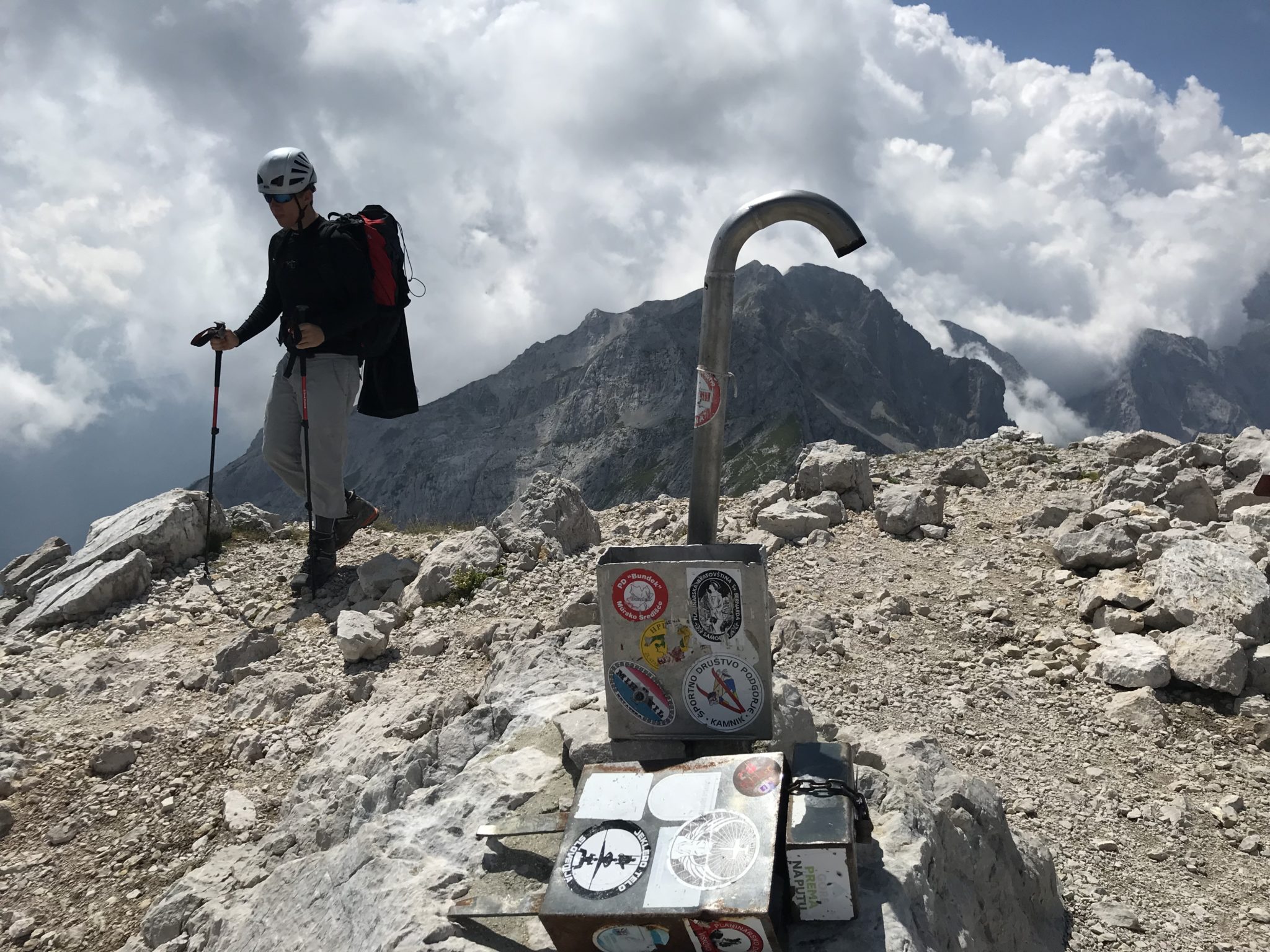 At the top of Mt. Ojstrica, Kamnik-Savinja Alps, Slovenia