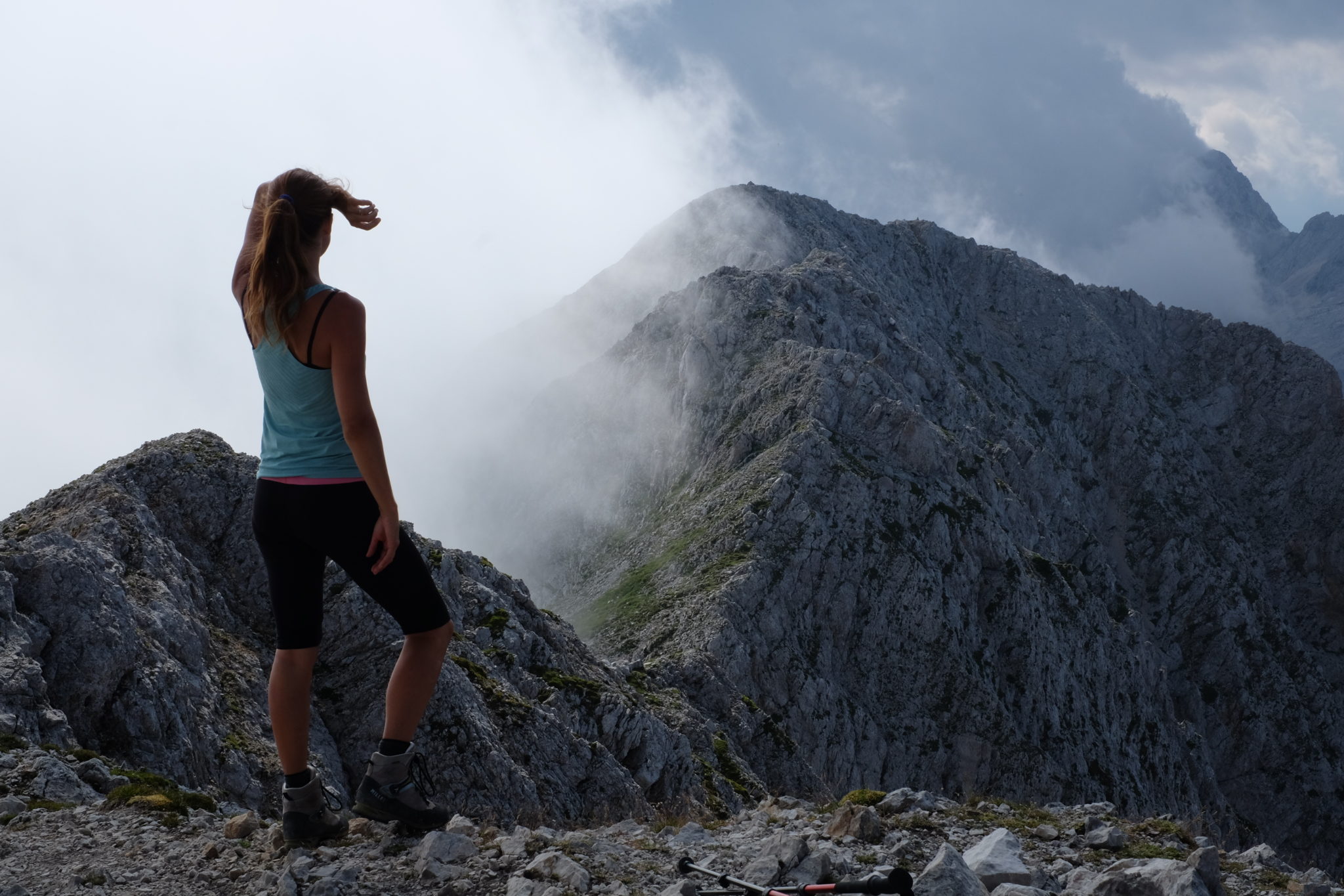 At the top of Mt. Planjava, Kamnik-Savinja Alps, Slovenia