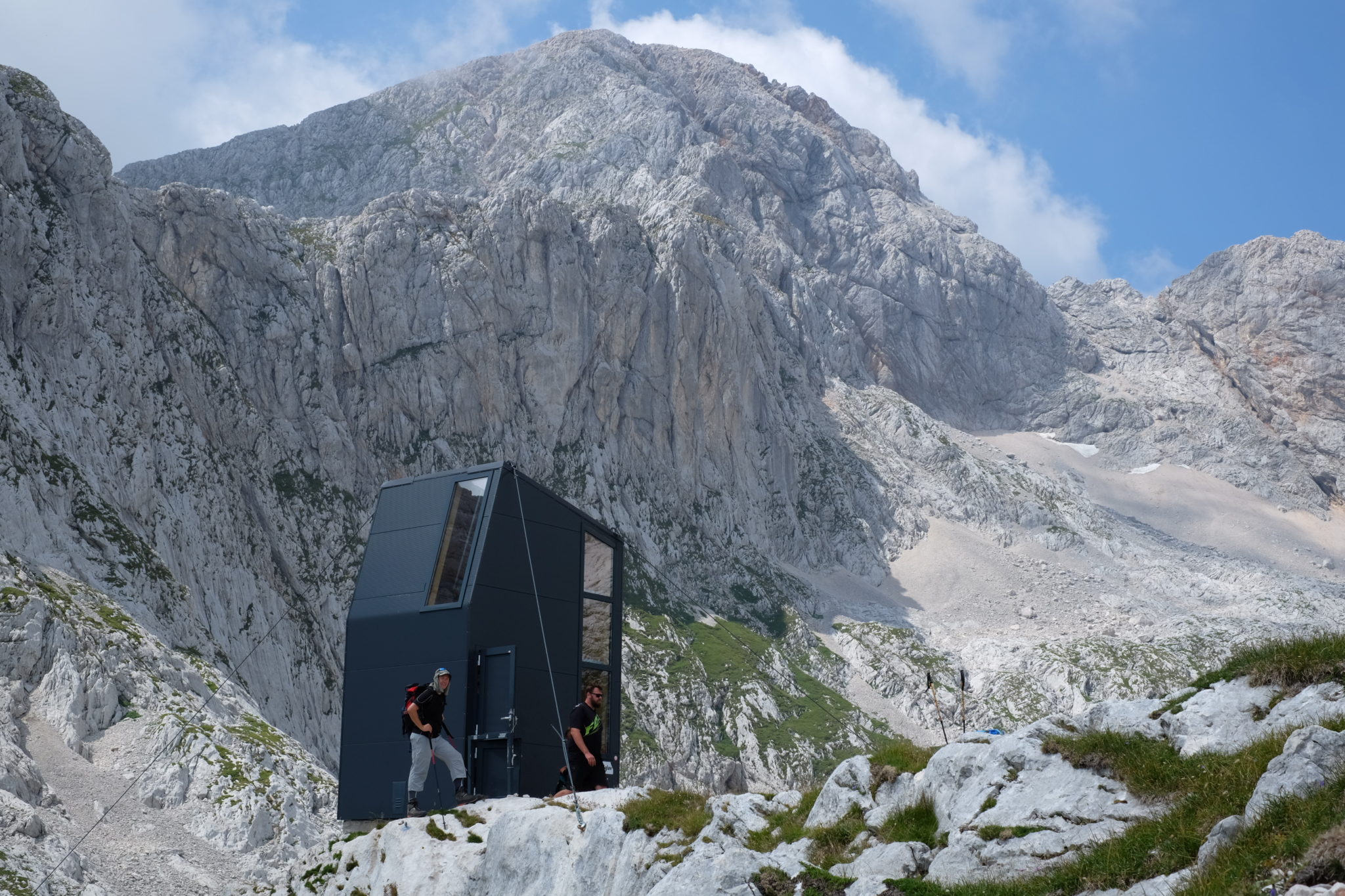 The bivouac beneath Mt. Grintovec, the highest mountain of the Kamnik-Savinja Alps, Slovenia