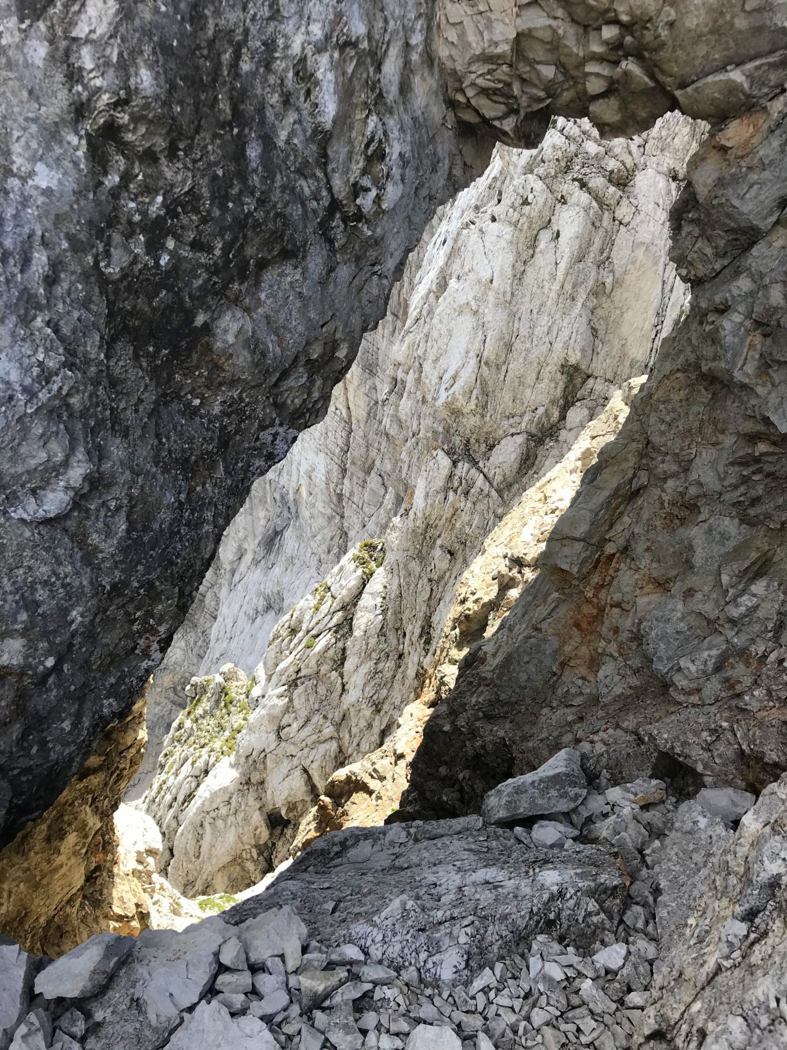 A naturally formed window in the Kamnik-Savinja Alps, Slovenia