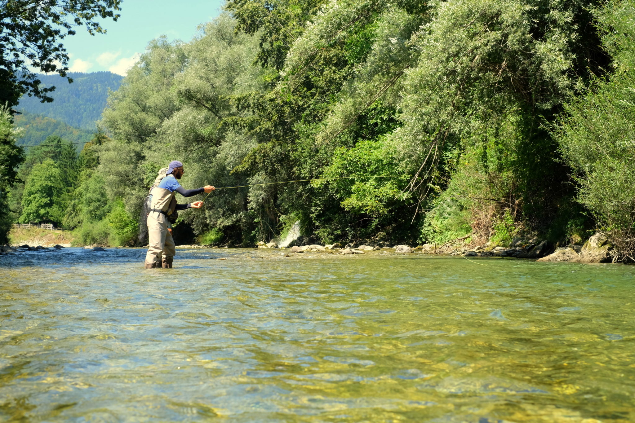 Fly fishing in Logar Valley