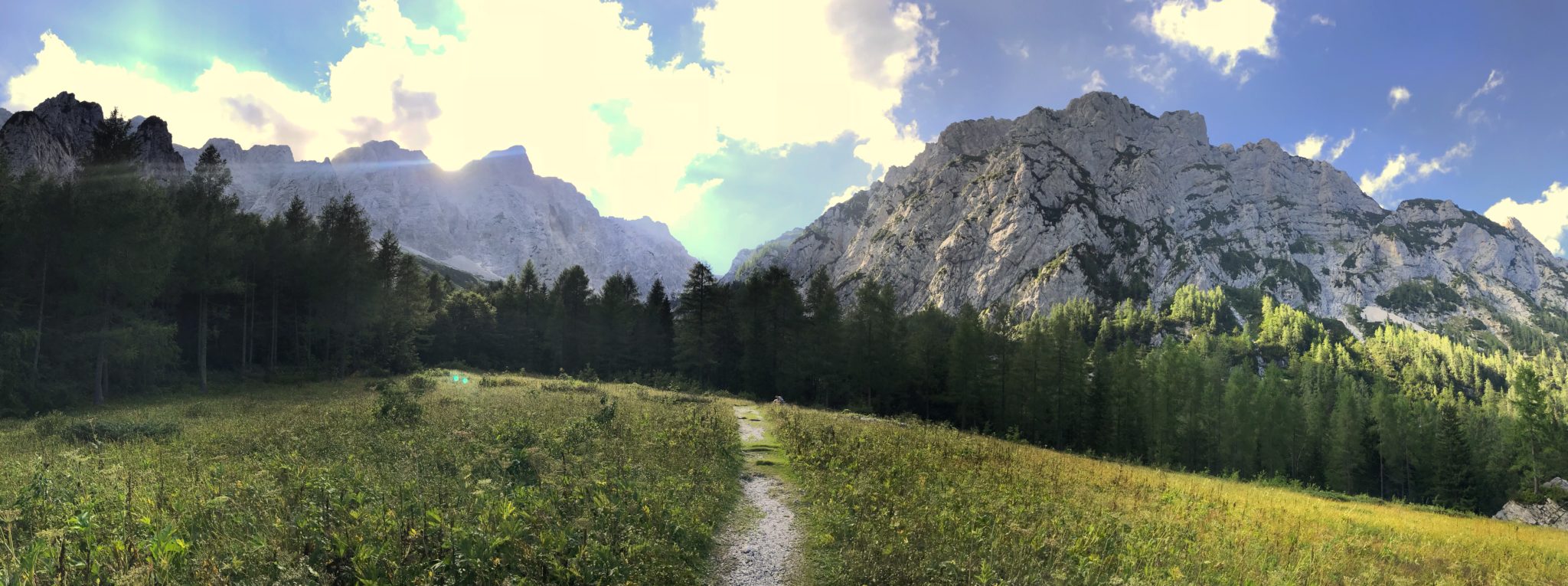 Hiking above Logat Valley, the Kamnik-Savinja Alps