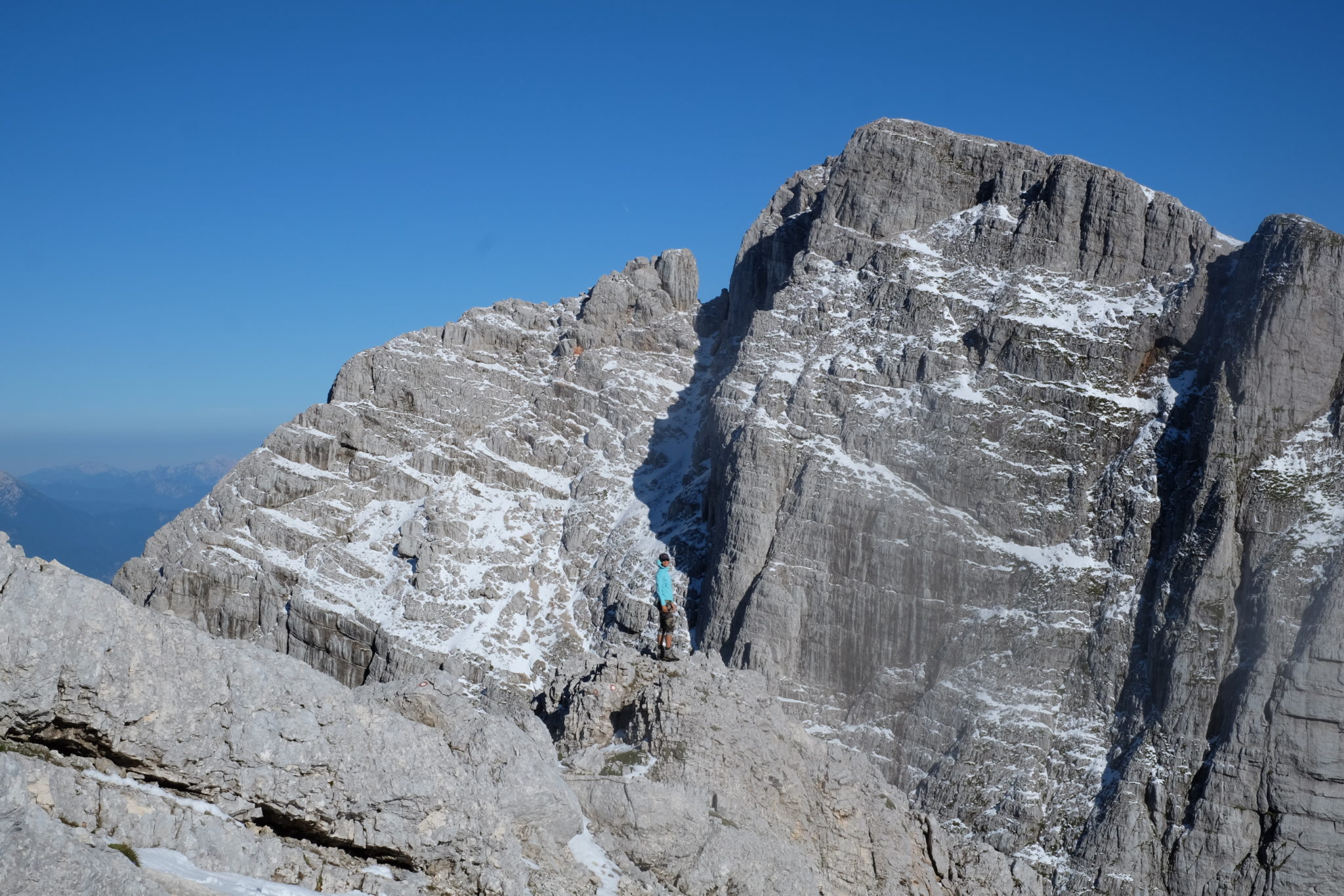 At the top of Mt. Križ, Stenar behind, Julian Alps, Slovenia