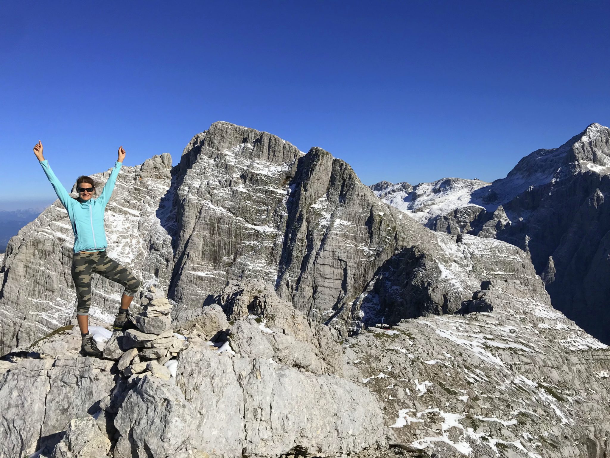 At the top of Mt. Križ, Julian Alps, Slovenia