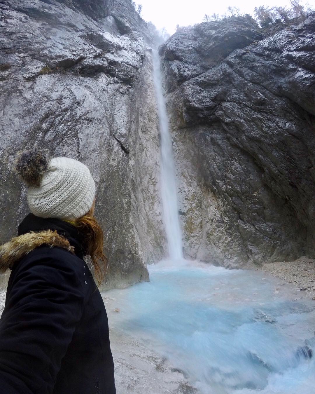 Upper Martuljek Fall in winter, Triglav National Park, Slovenia