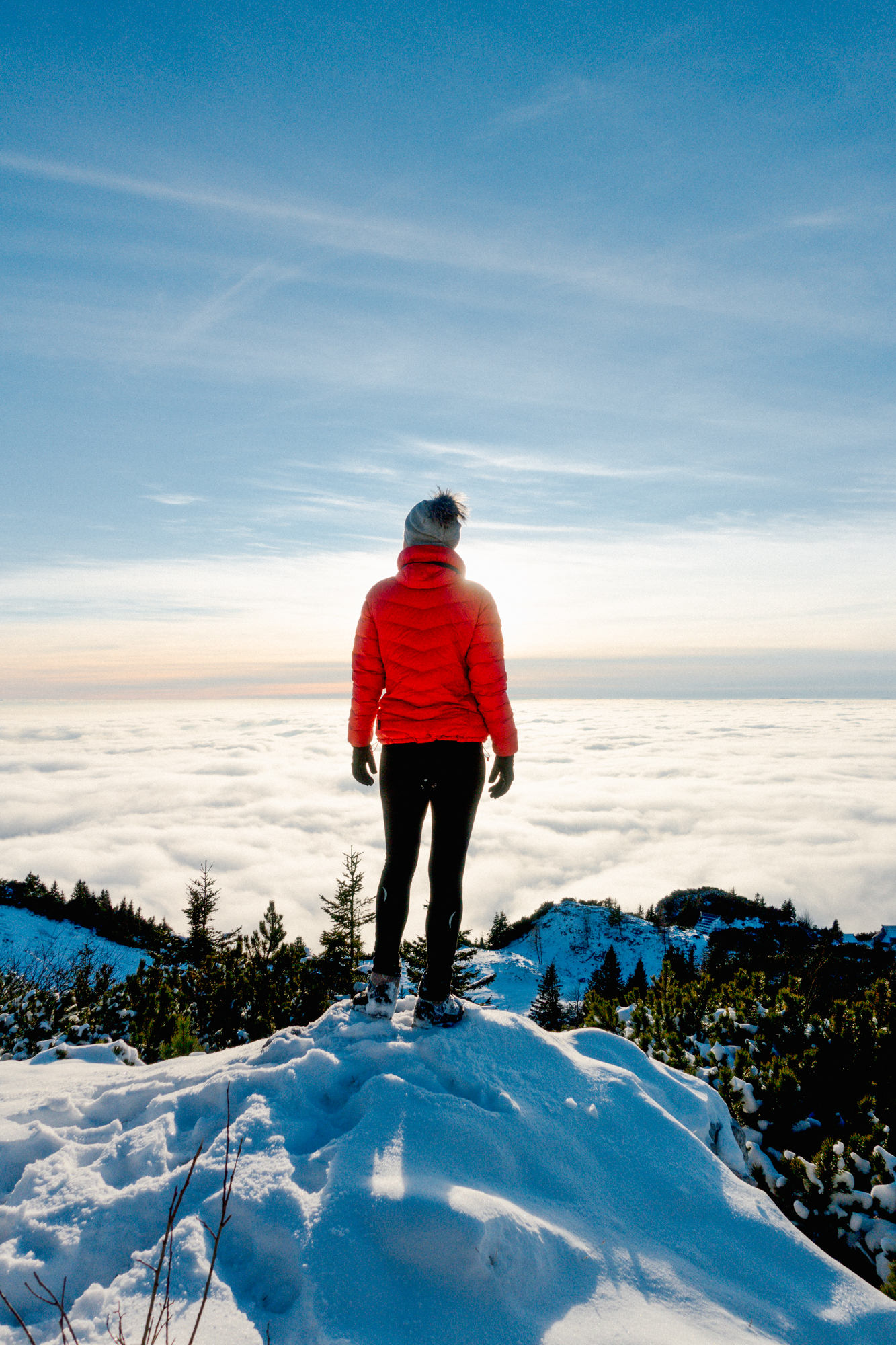 A beautiful day on Velika Planina in winter, Ljubljana, Slovenia