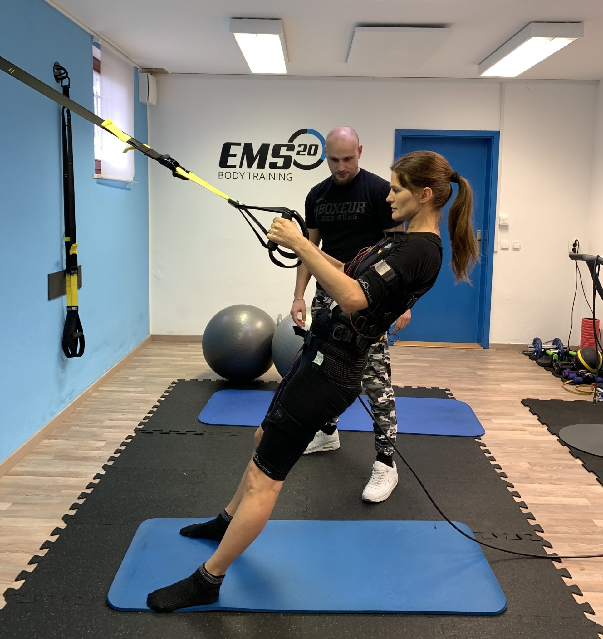 Doing a bodytech workout with EMS 20 Training, Slovenia, Ljubljana