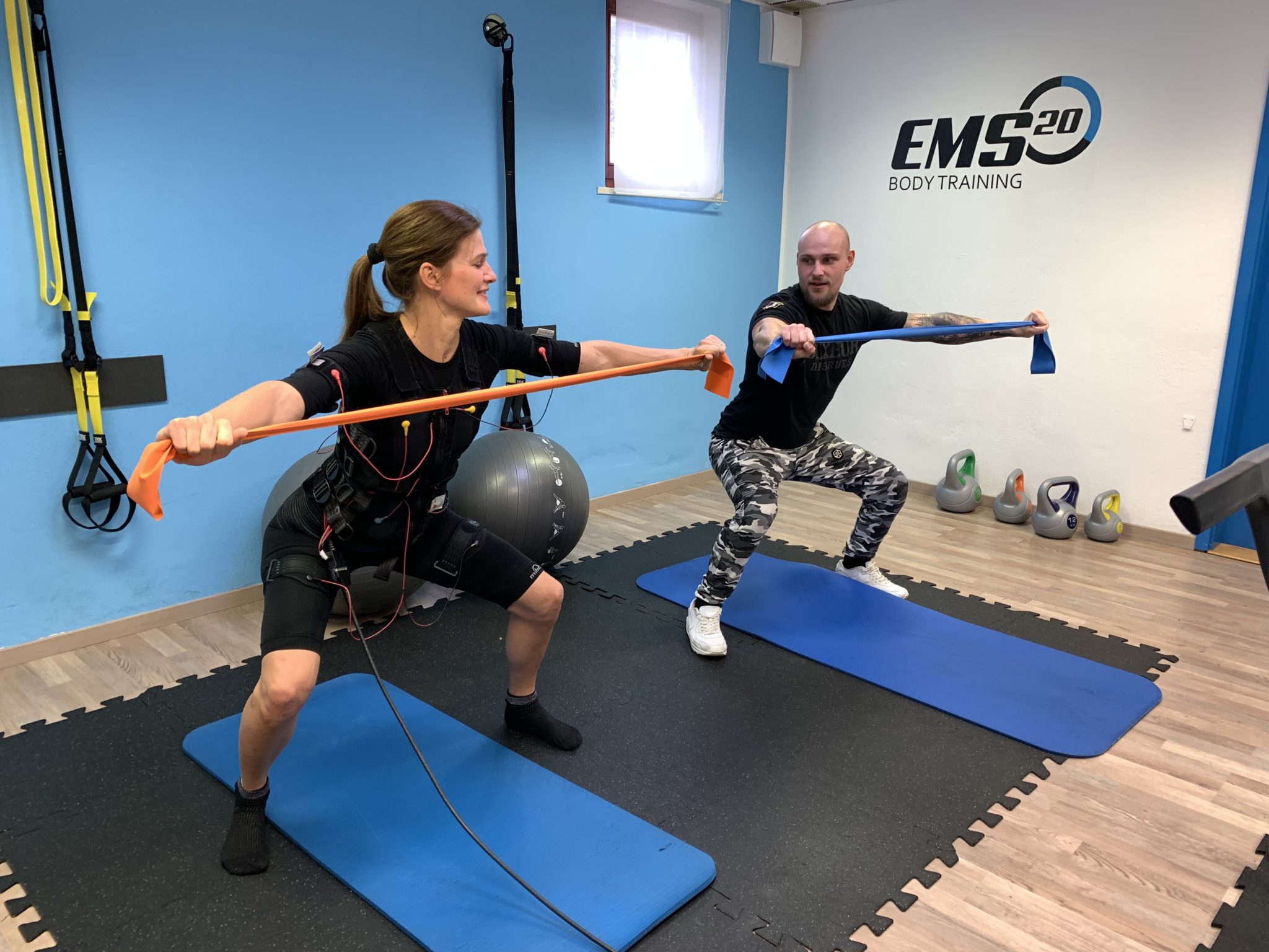 Doing a bodytech workout with EMS 20 Training, Slovenia, Ljubljana