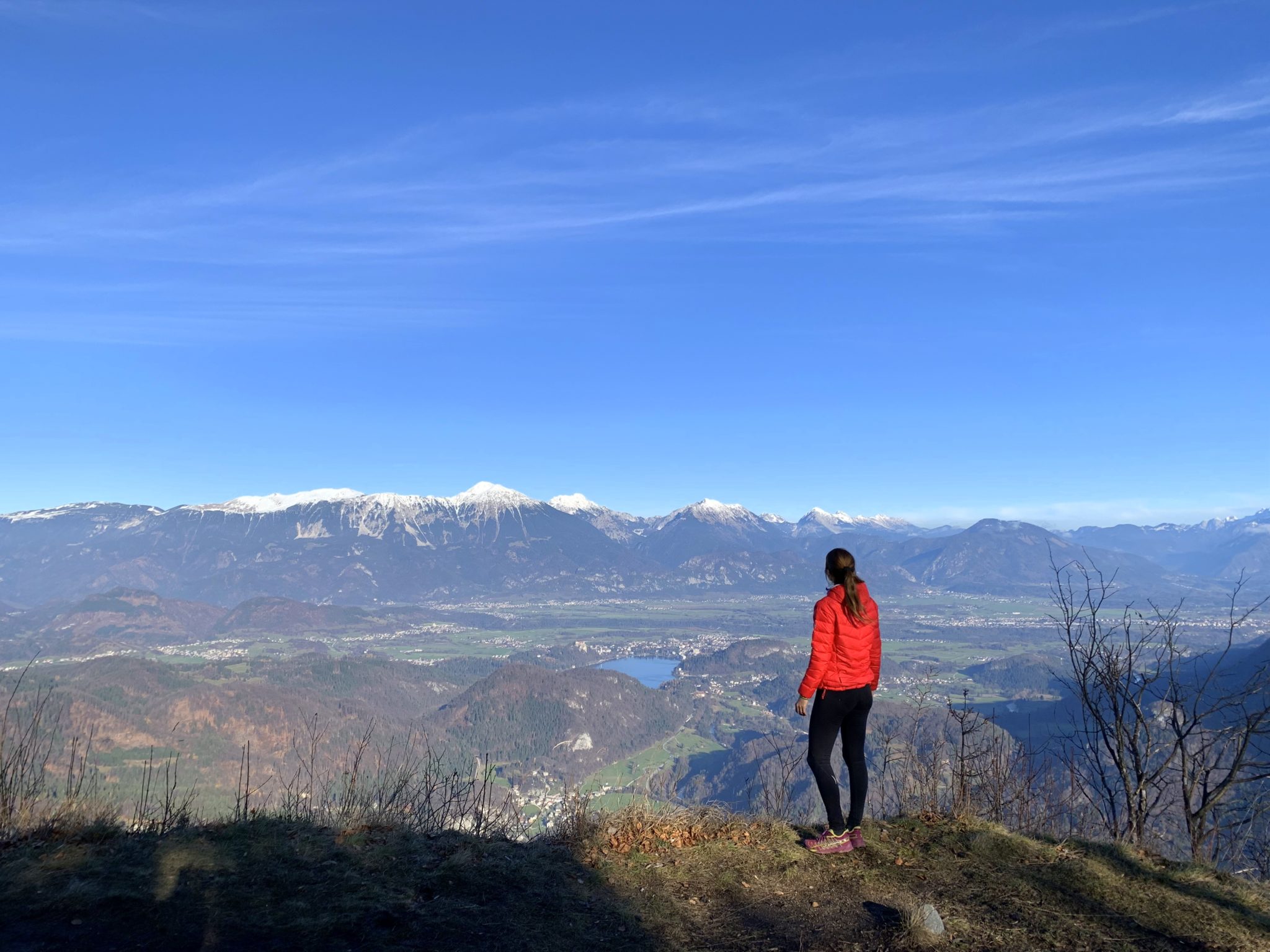 Hiking above Lake Bled, best view of Lake Bled