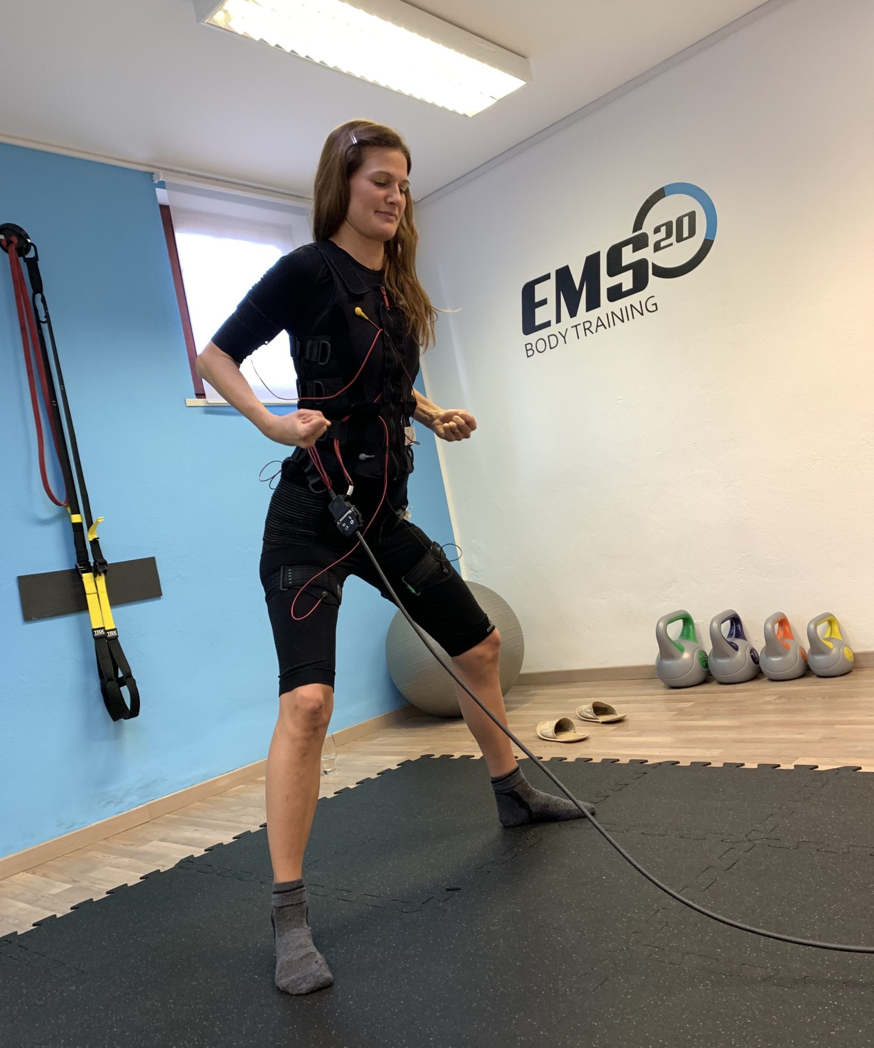 Doing a bodytech workout with EMS 20 Training, Slovenia, Ljubljana